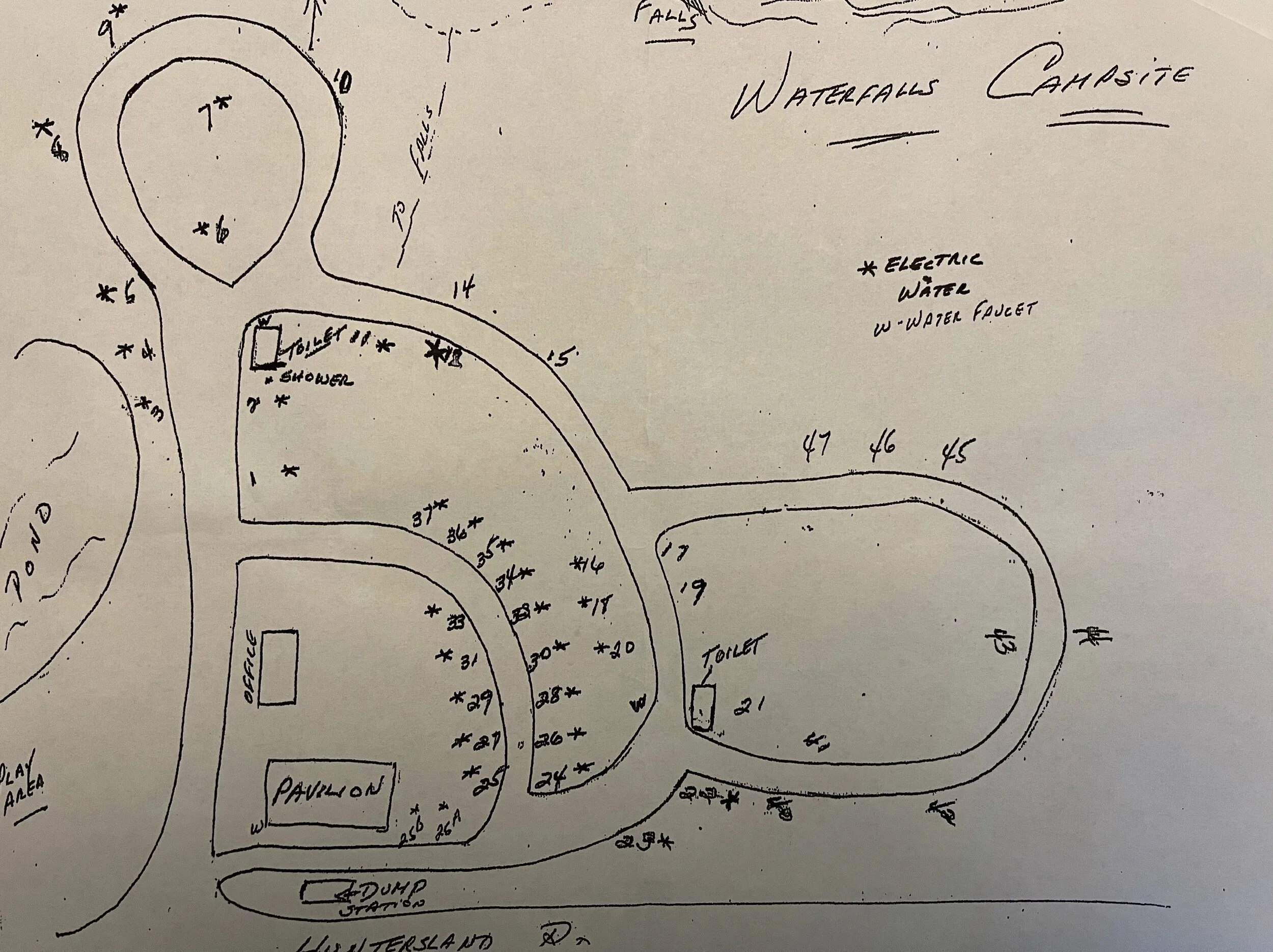 Map — Waterfalls Campsite