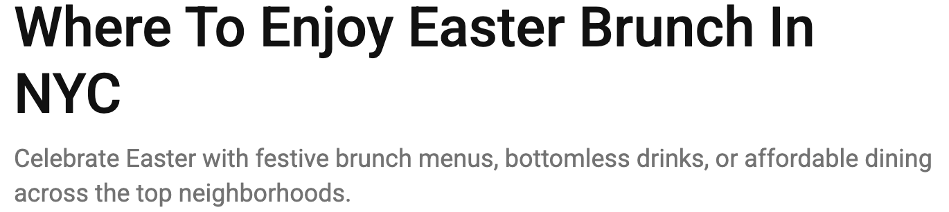 The Patch NYC: Where To Enjoy Easter Brunch In NYC - Park Slope Prospect Park Brooklyn NY