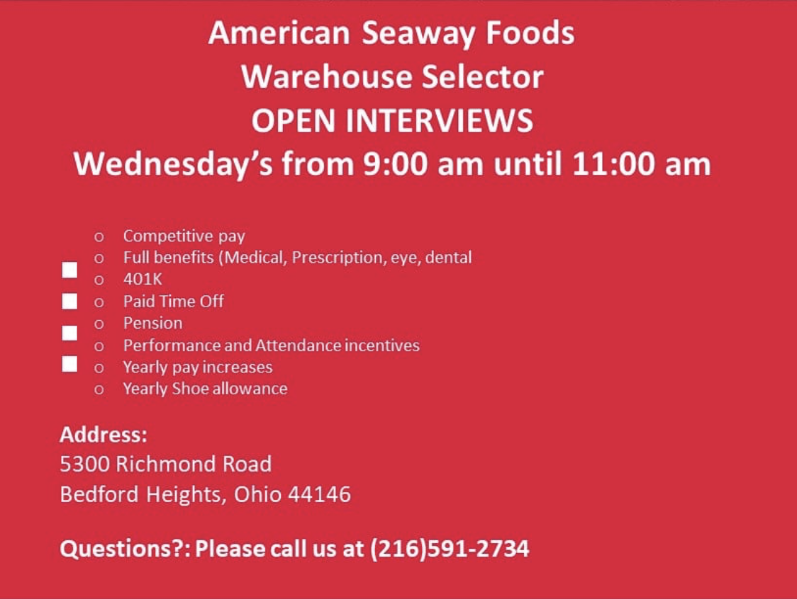 American Seaway Food Warehouse Selector 