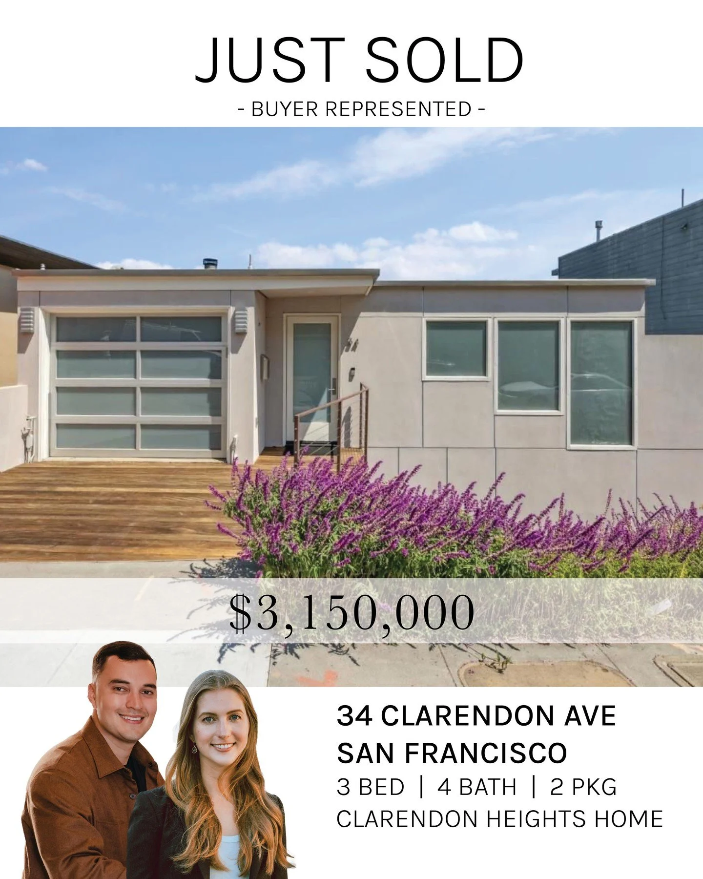 *WOW* 

What an amazing off-market find for our client who's been looking in Cole Valley/Clarendon Heights for months! One important criterion: must have a view. 🙌 This home is a total &quot;home run&quot; in that category 😏

Congratulations D&amp;