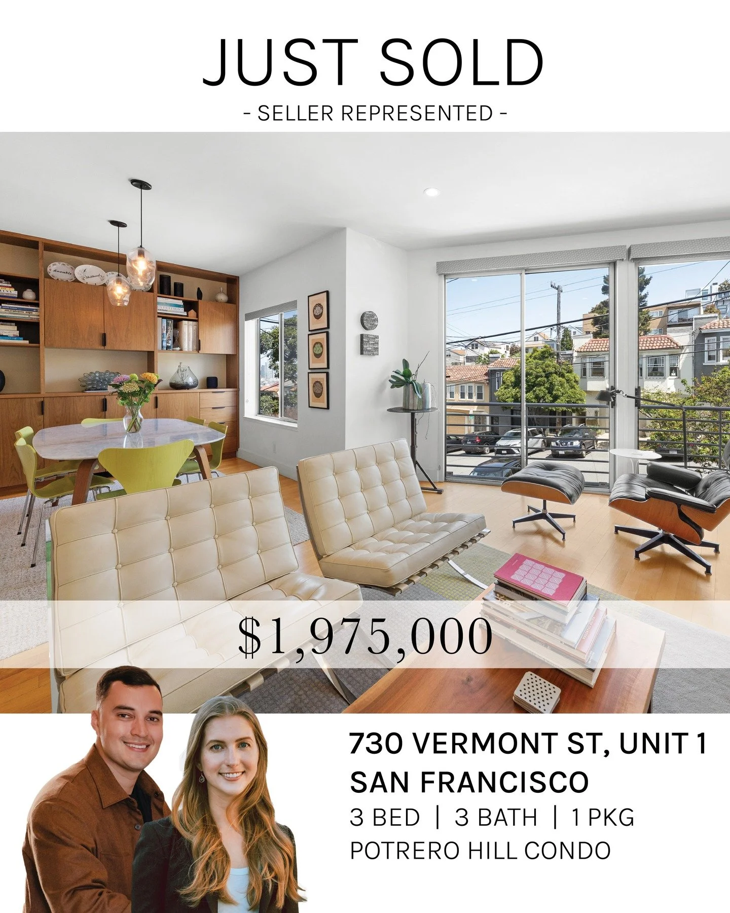 Congrats to our Sellers who listed and sold their condo completely off-market, saving them the costs of staging, painting, and holding the property. Their chic taste certainly helped buyers paint a picture of living stylishly in this modern condo.
.
