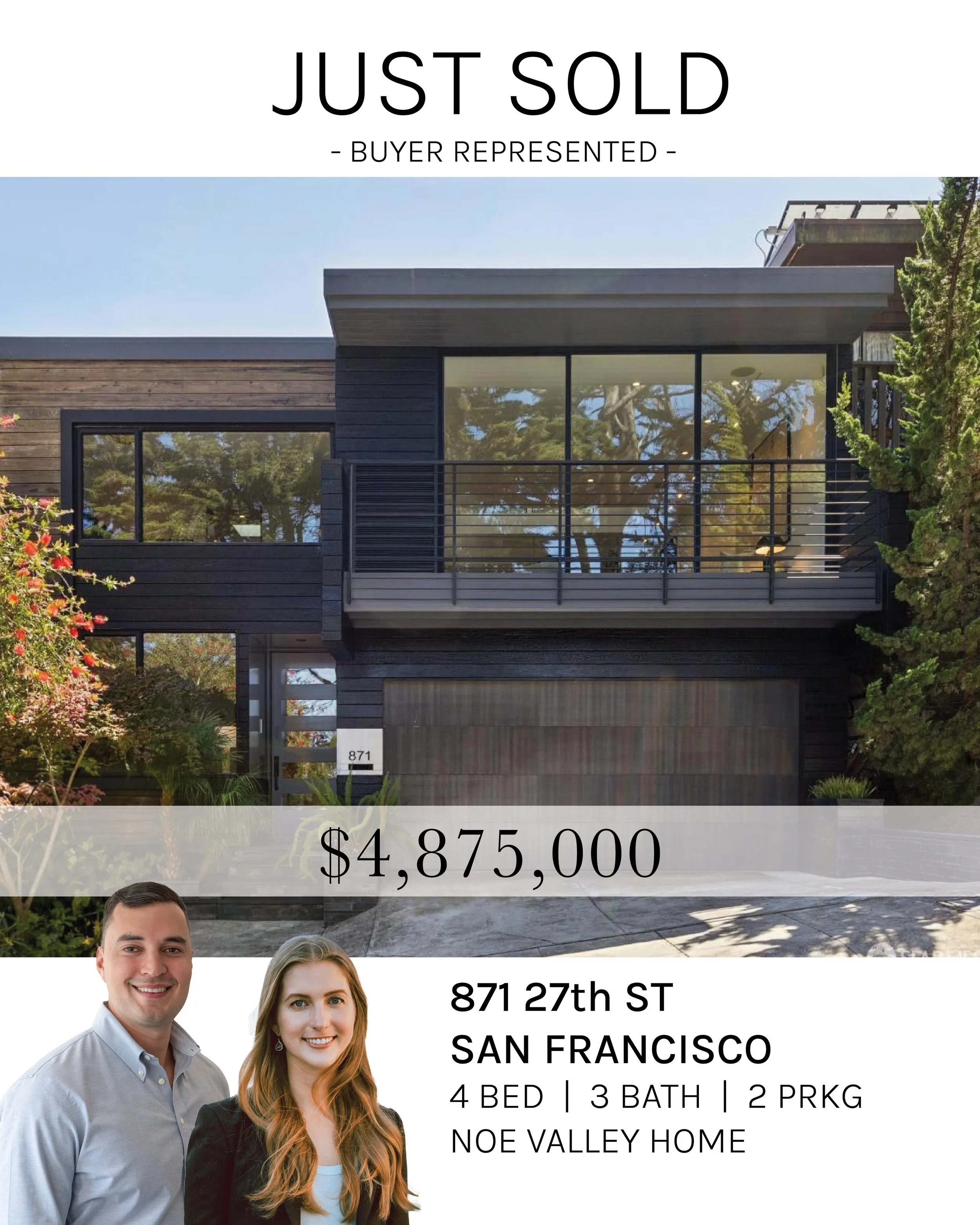 Congratulations to our Buyers who snatched this home with their first offer! We are so excited for them to enjoy their luxury pad tucked away in Noe Valley. We can picture them enjoying wine in their beautiful backyard from their personal cellar, and