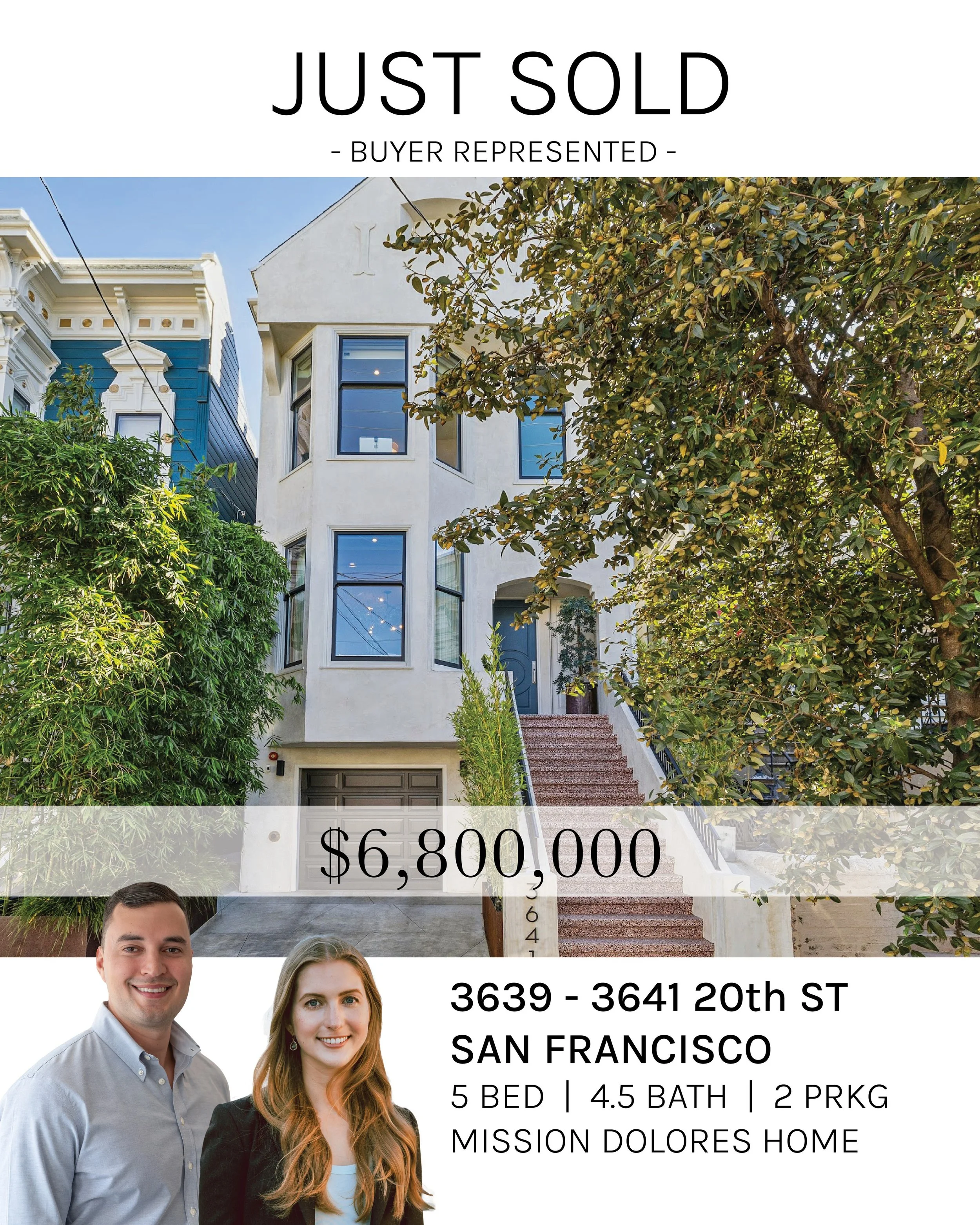 What a great find for our MIT grads who fell in love with the Mission Dolores area. We love how close they are to endless Mission restaurants and Dolores Park of course!

Our buyers saw this property off-market and pounced at the opportunity to own a