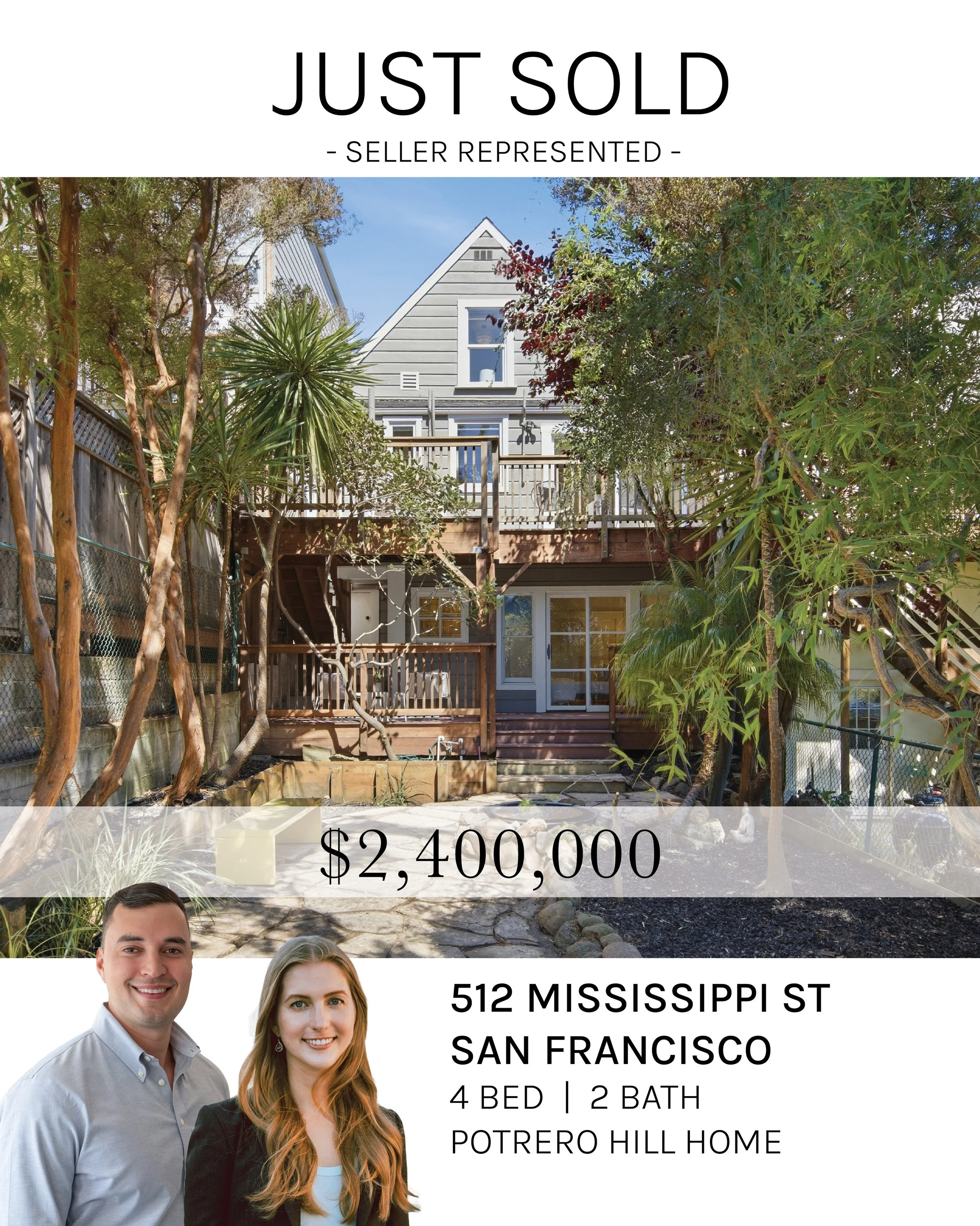 Success! This lovely home with tranquil backyard quickly sold $705,000 over listing price in this competitive market. Previously listed with two other Realtors in recent years, 512 Mississippi St sat on the market for an extended period of time. 

Th