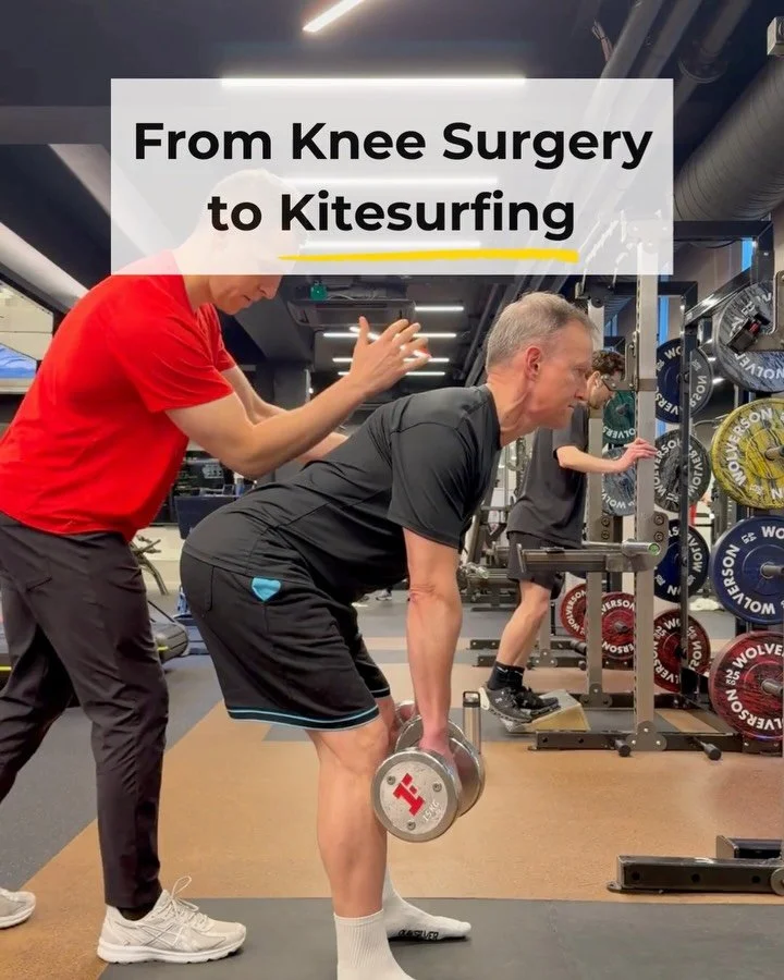 From knee surgery to kitesurfing.⁣
⁣
Aidan started training with me in February 2022, on crutches after knee surgery following a squash injury.⁣
⁣
Today, he&rsquo;s fully functional, stronger than before, and back kitesurfing with confidence.⁣
⁣
This