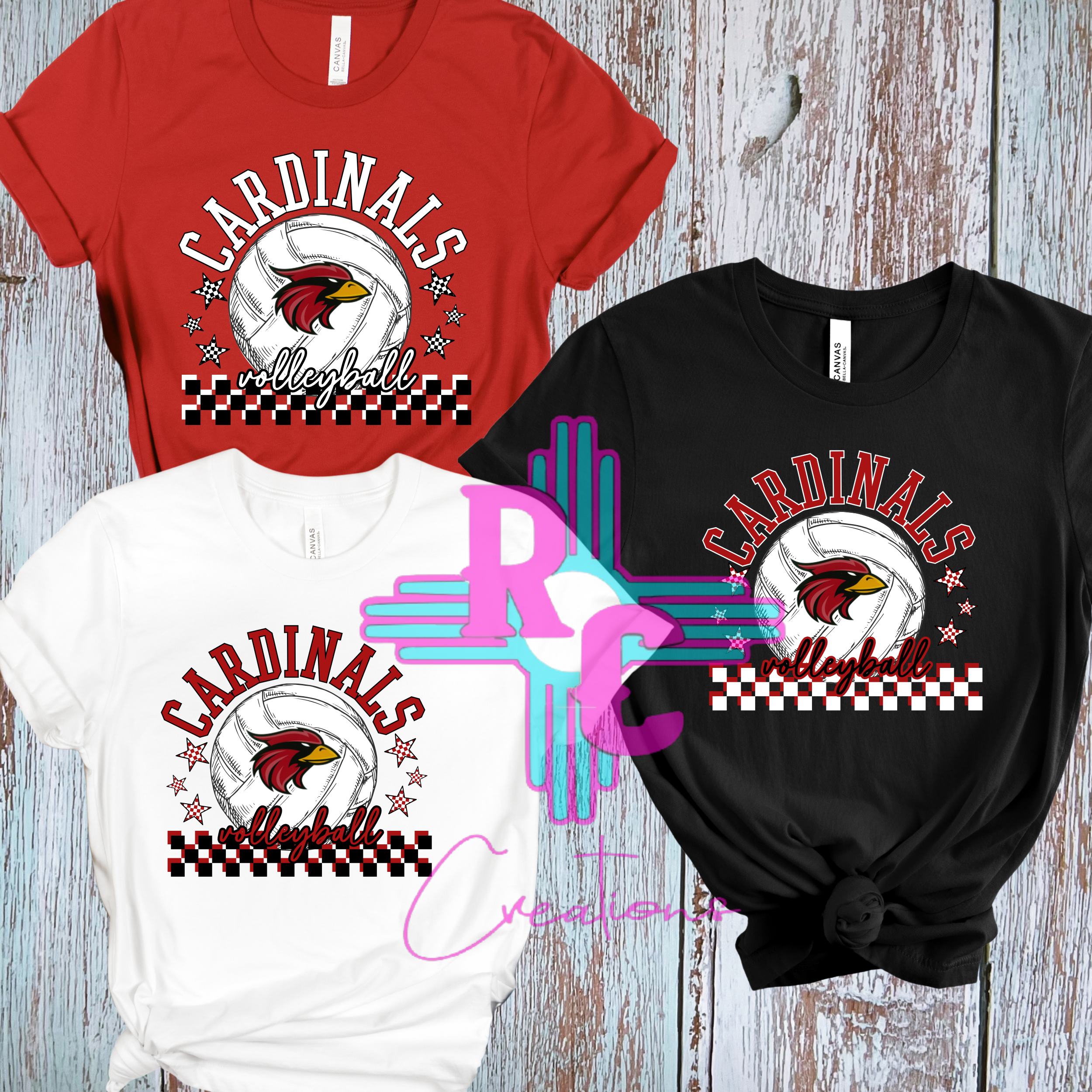 Cardinals Volleyball Checkered