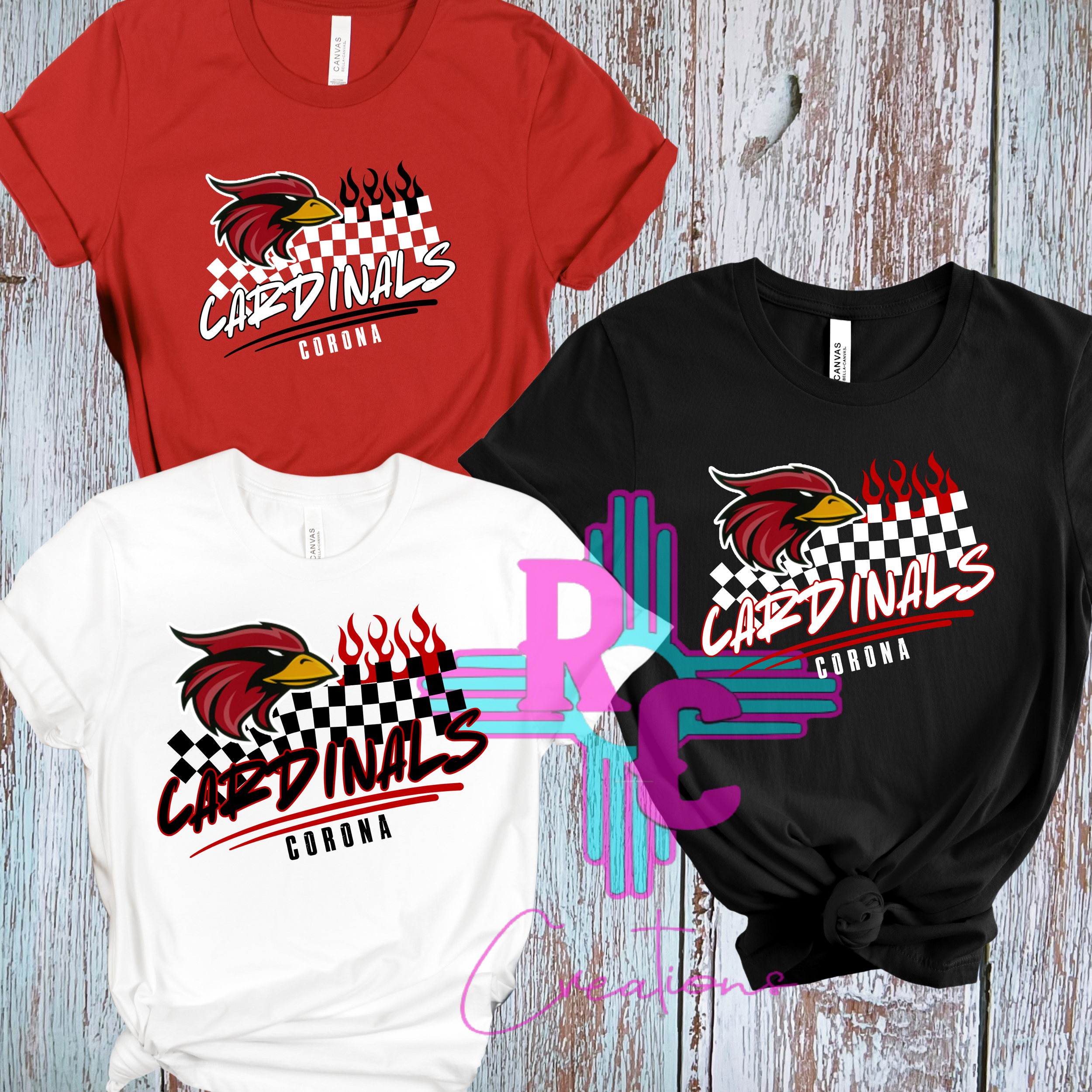 Corona Cardinals Checkered Flames