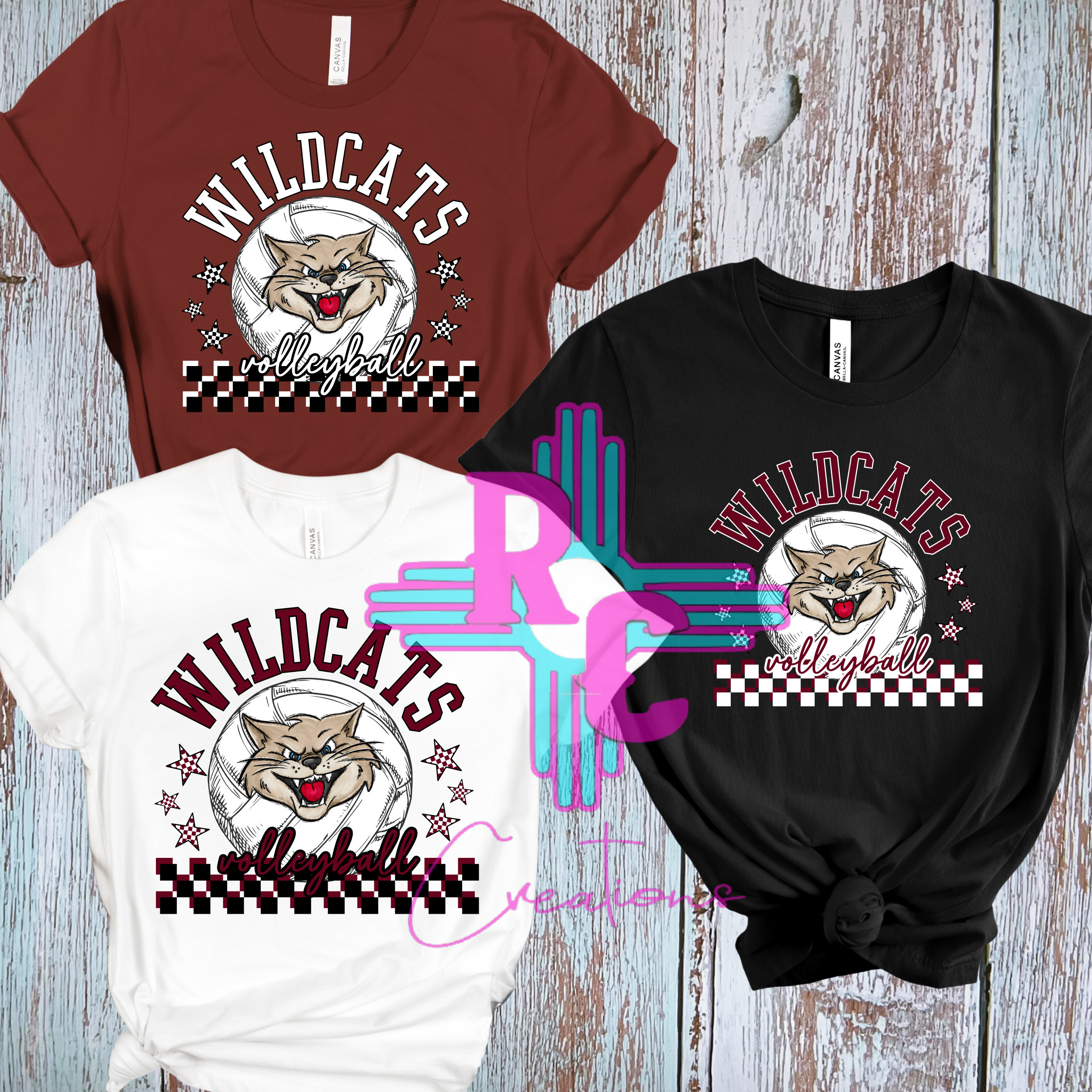 Tularosa Wildcats Volleyball Checkered