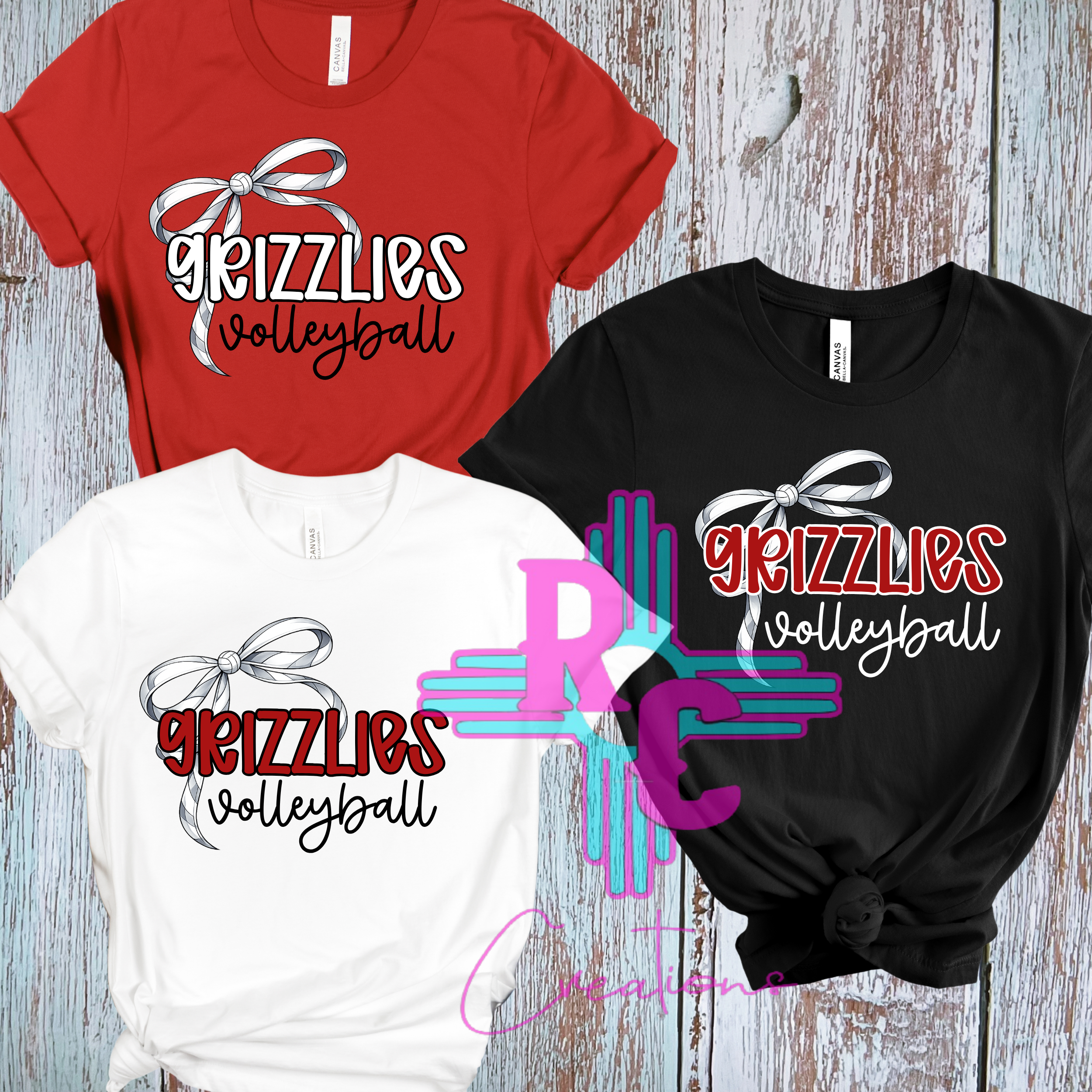 Carrizozo Grizzlies Volleyball Coquette Bow