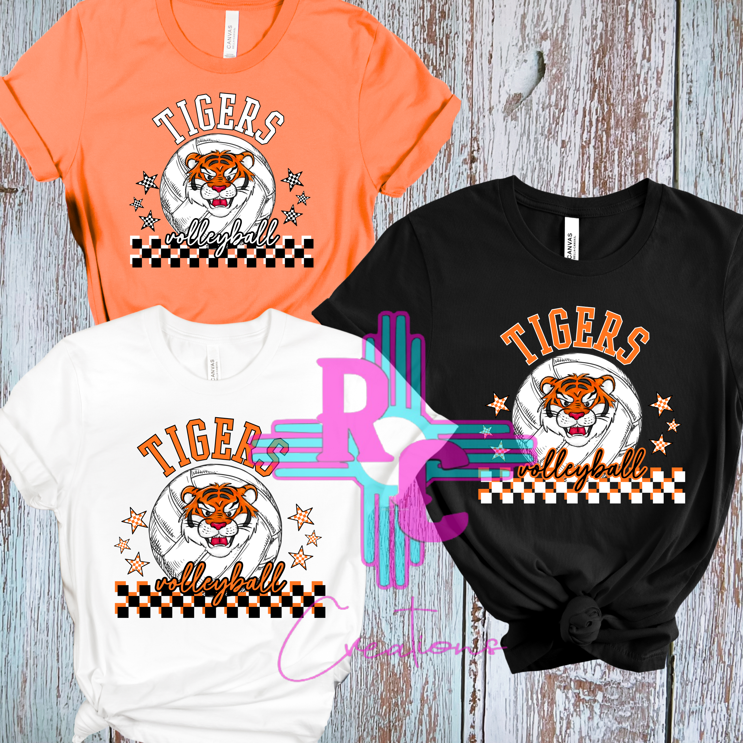 Tigers Volleyball Checkered