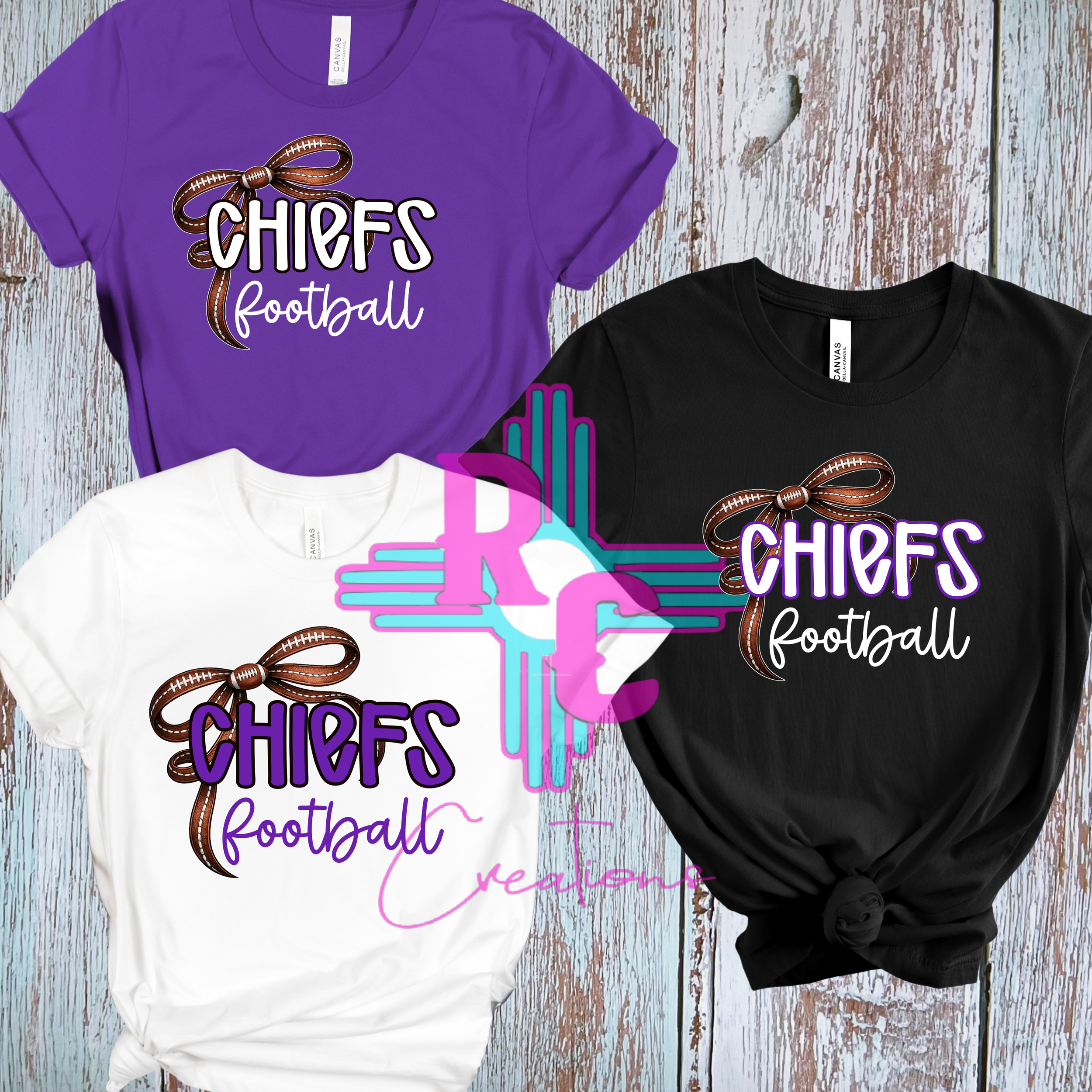 CHIEFS FOOTBALL COQUETTE BOW