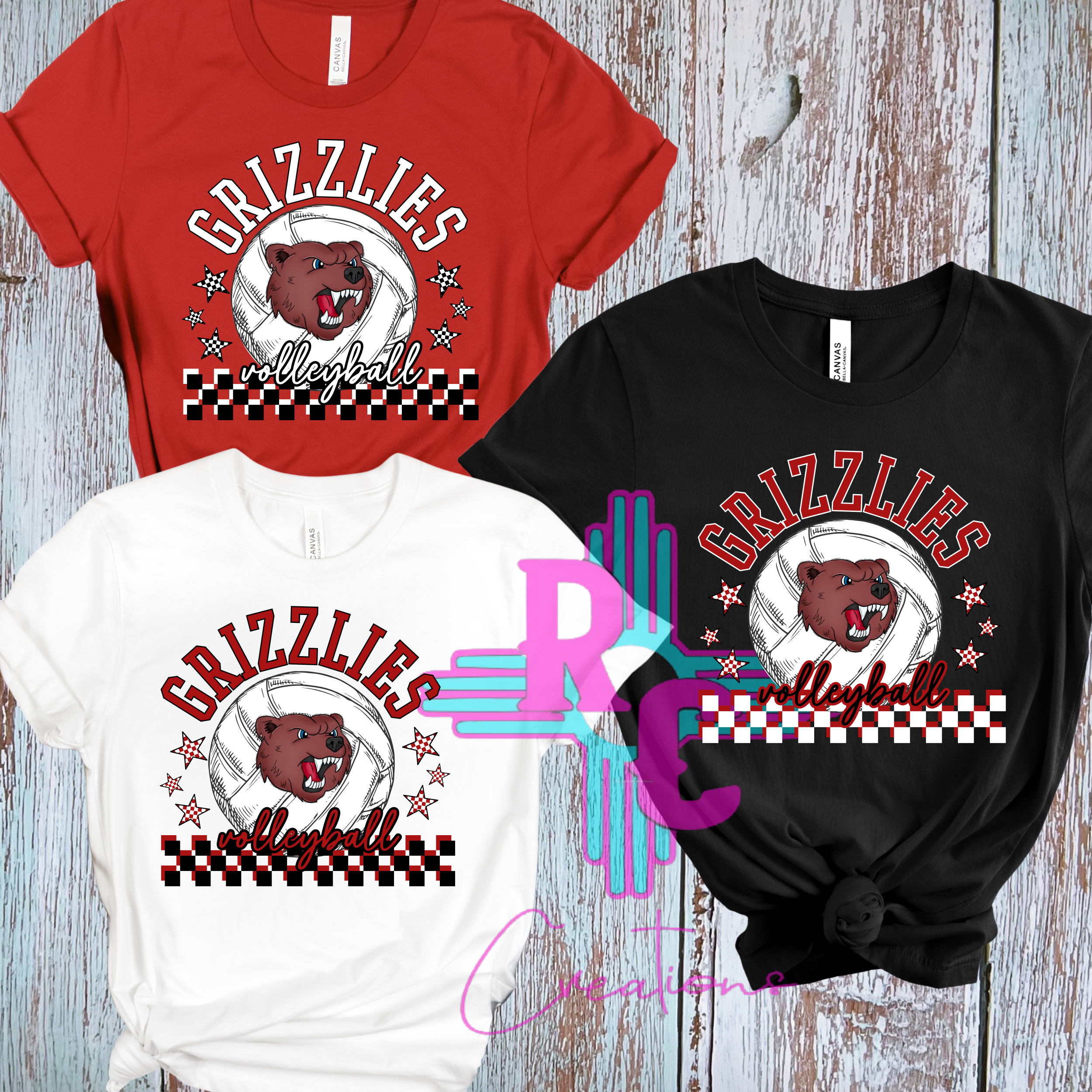 Carrizozo Grizzlies Volleyball Checkered