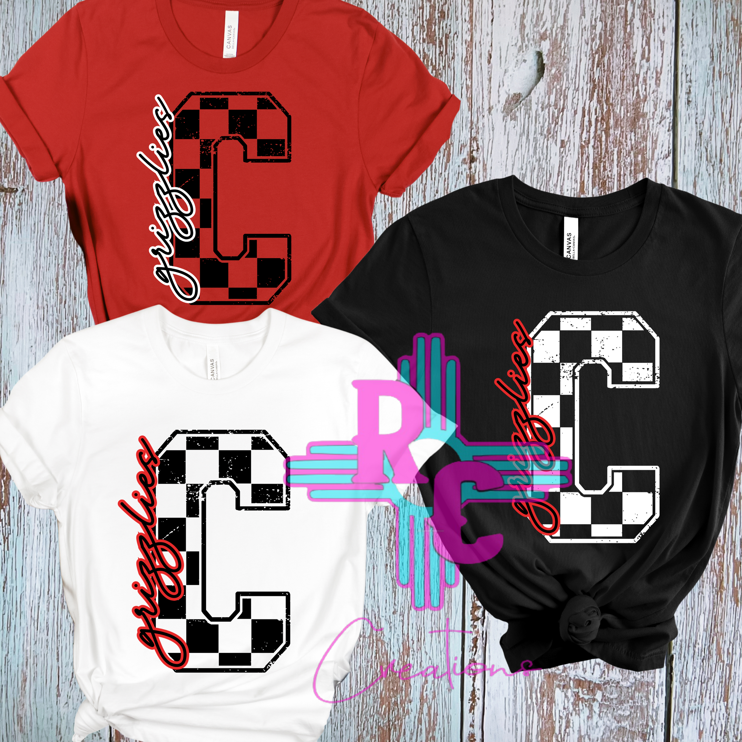 Carrizozo Grizzlies Checkered C
