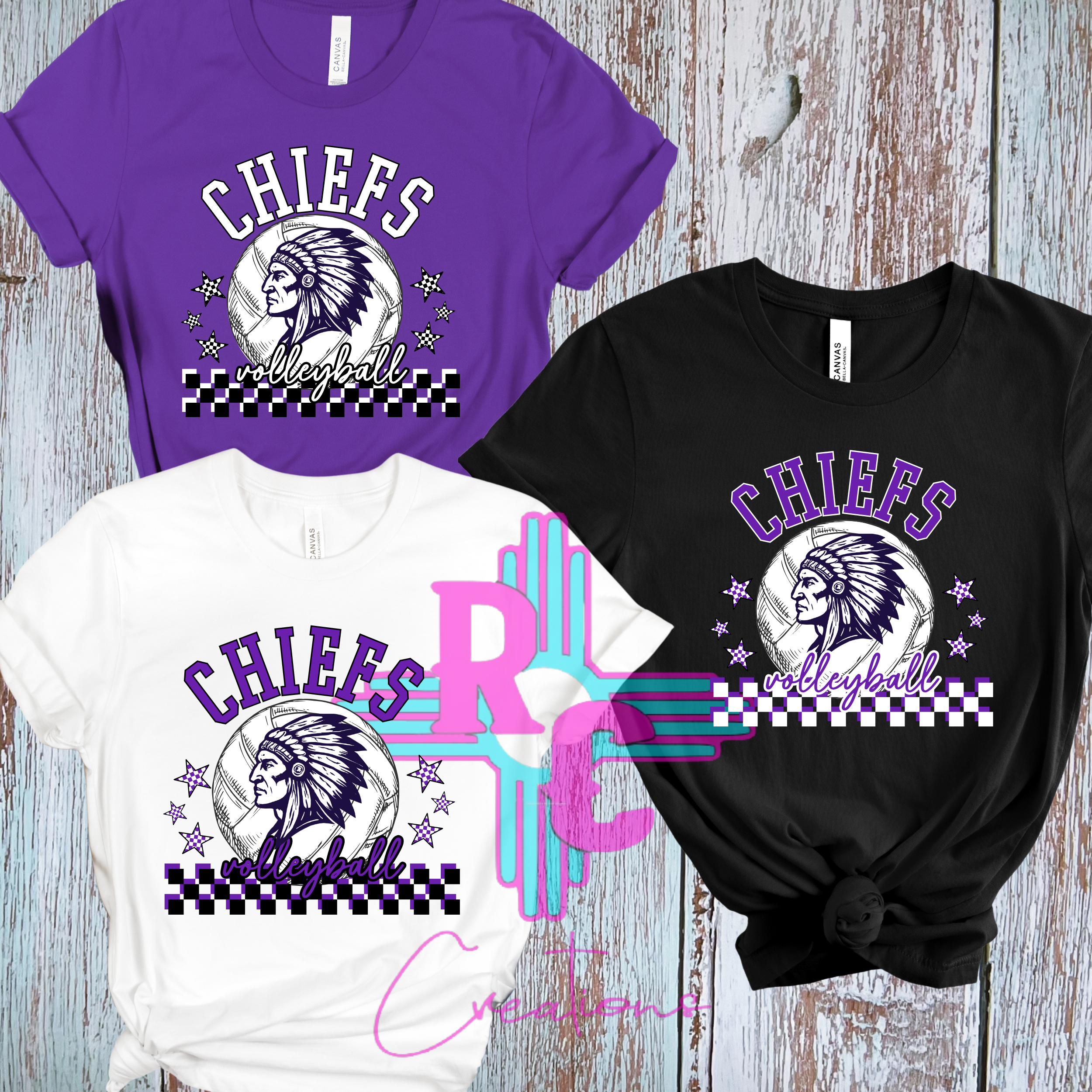 CHIEFS VOLLEYBALL CHECKERED