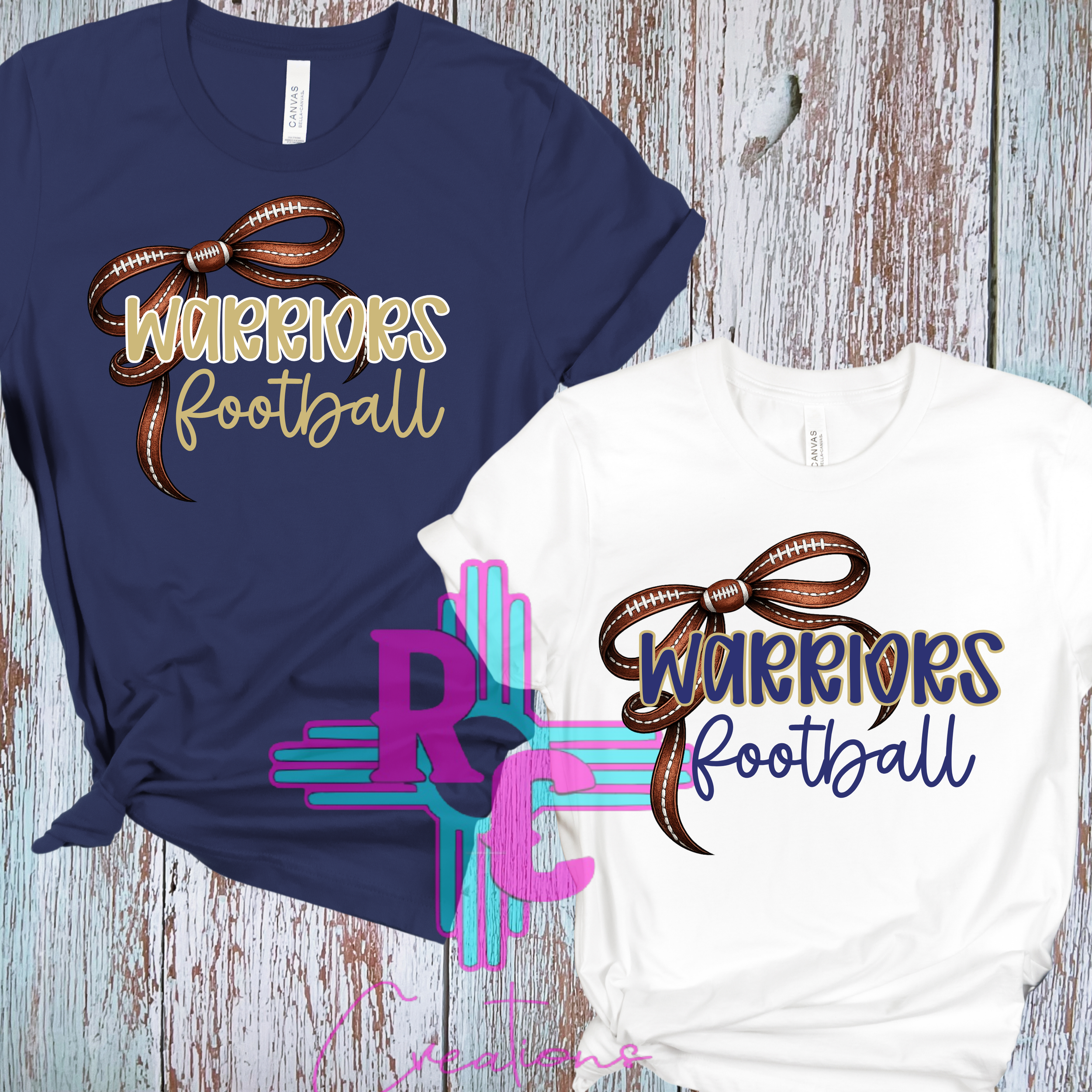 Ruidoso Warriors Football Coquette Bow