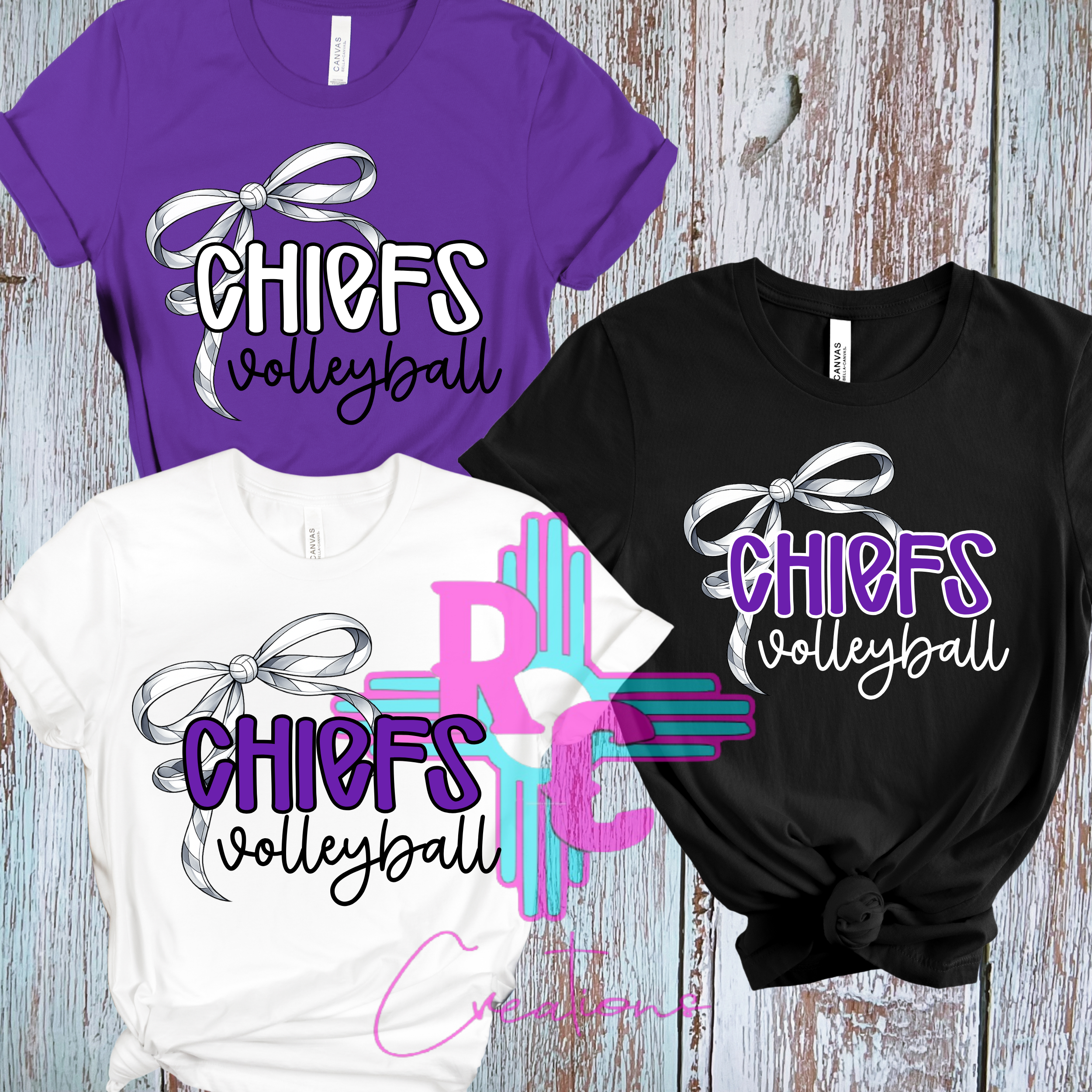 CHIEFS VOLLEYBALL COQUETTE BOW