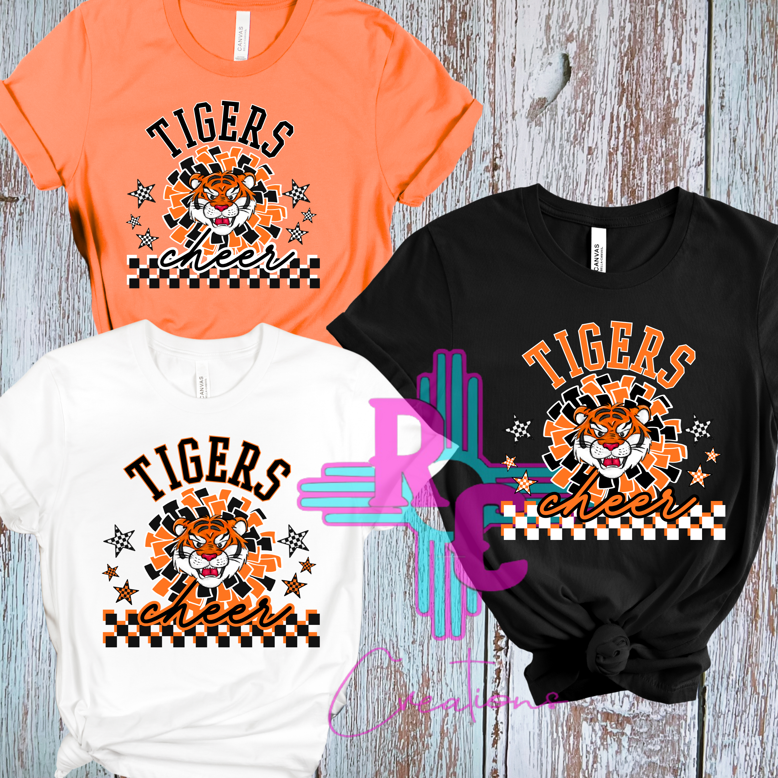 Tigers Cheer Checkered
