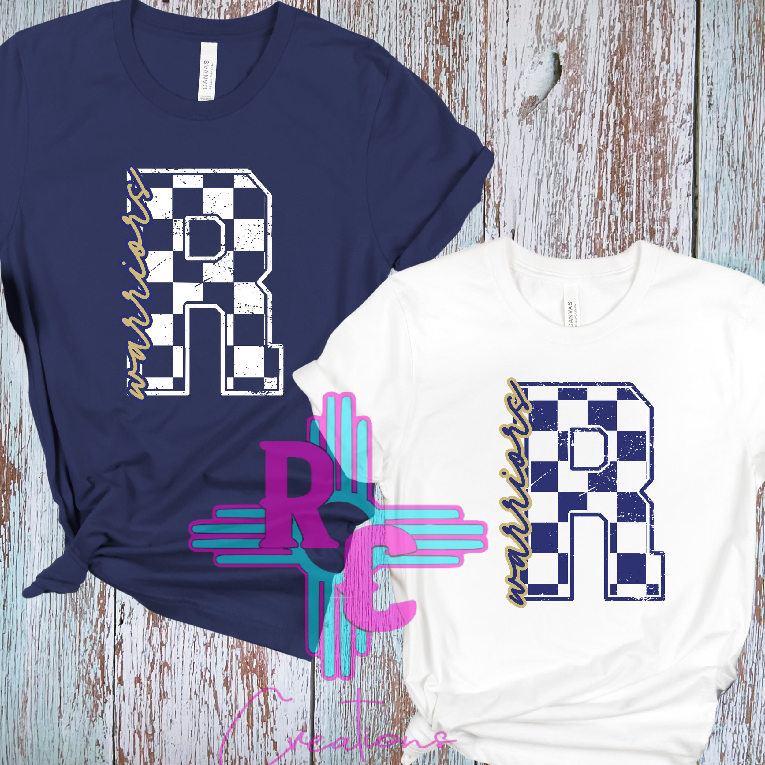 Ruidoso Warriors Checkered R