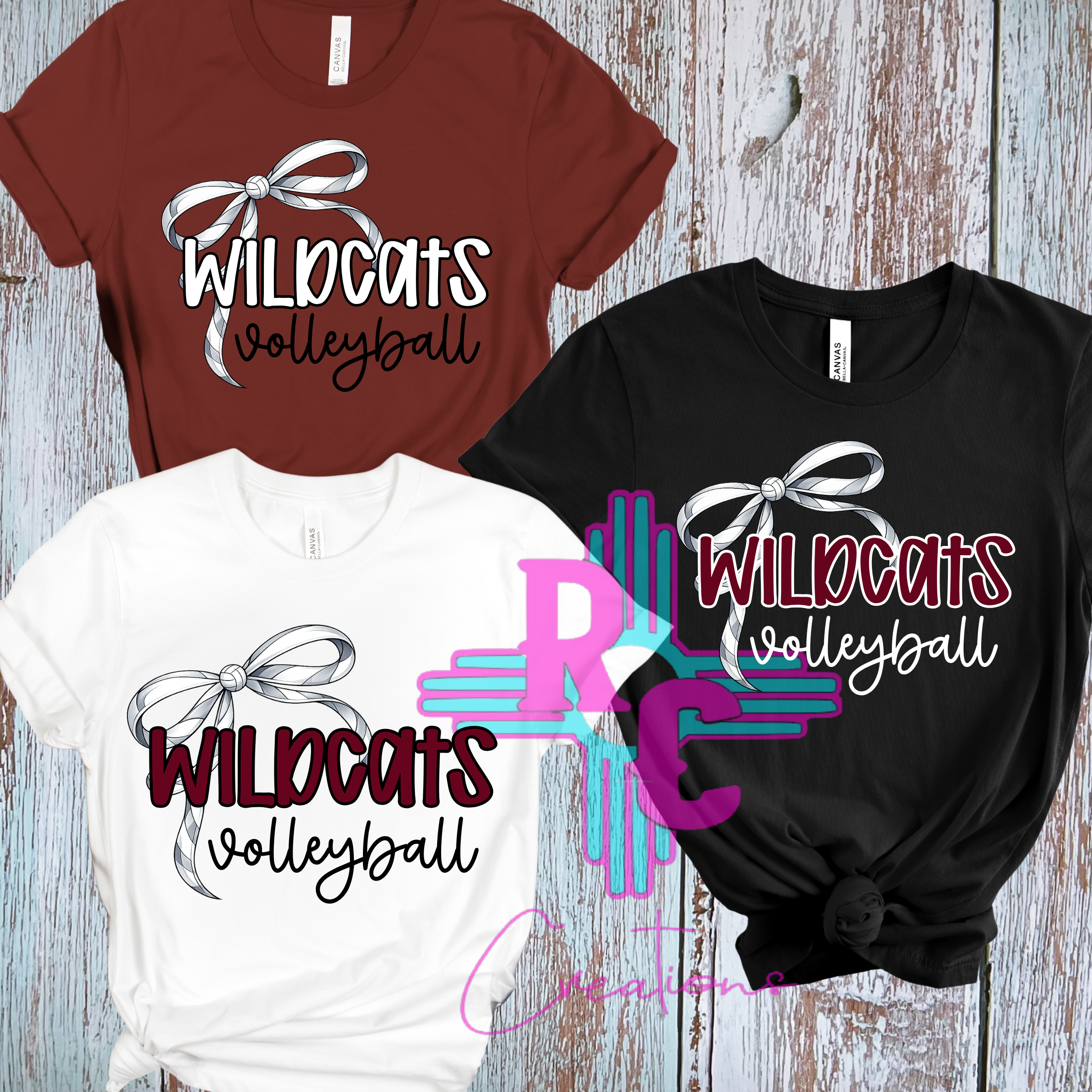 Tularosa Wildcats Volleyball Coquette Bow