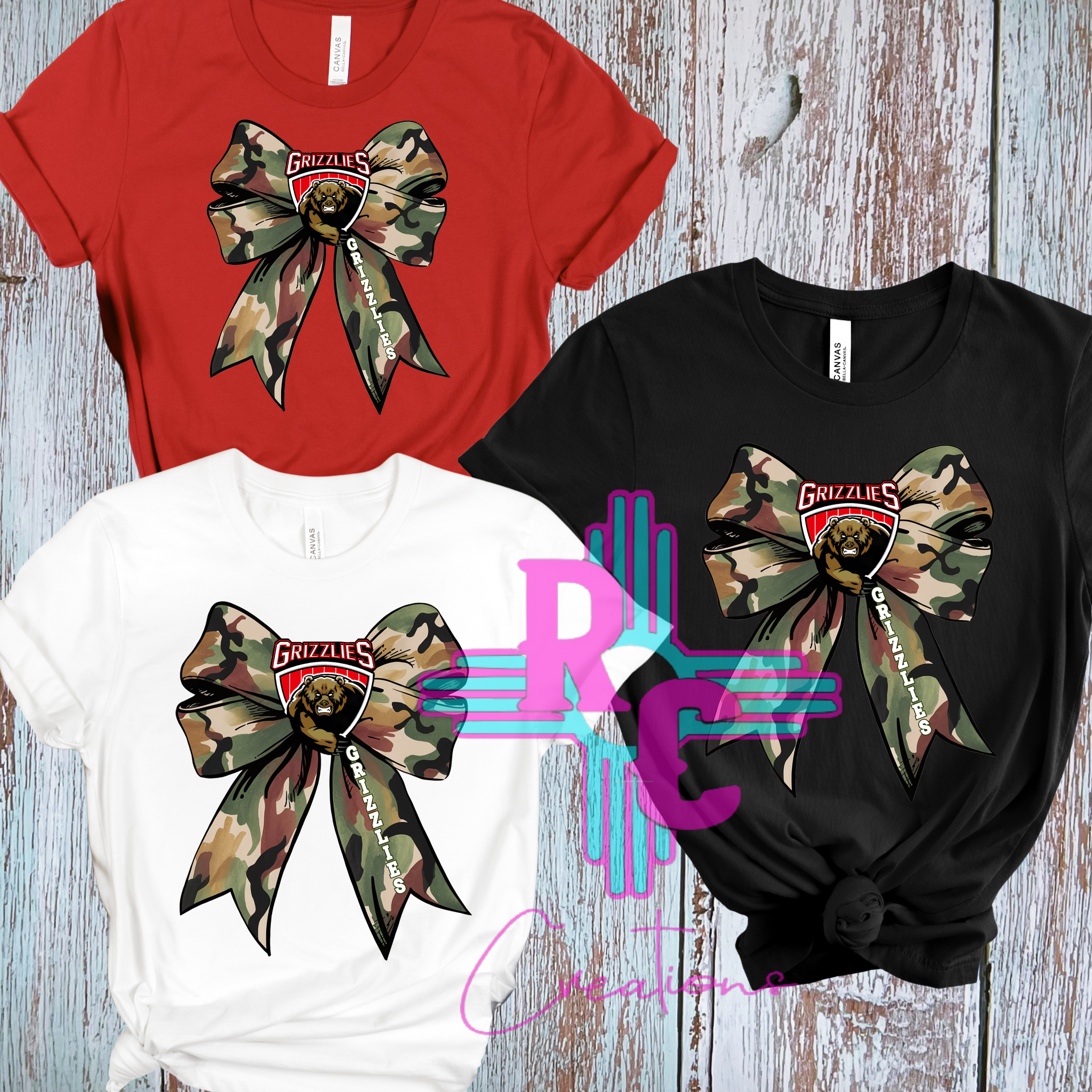 Grizzlies Camo Bow