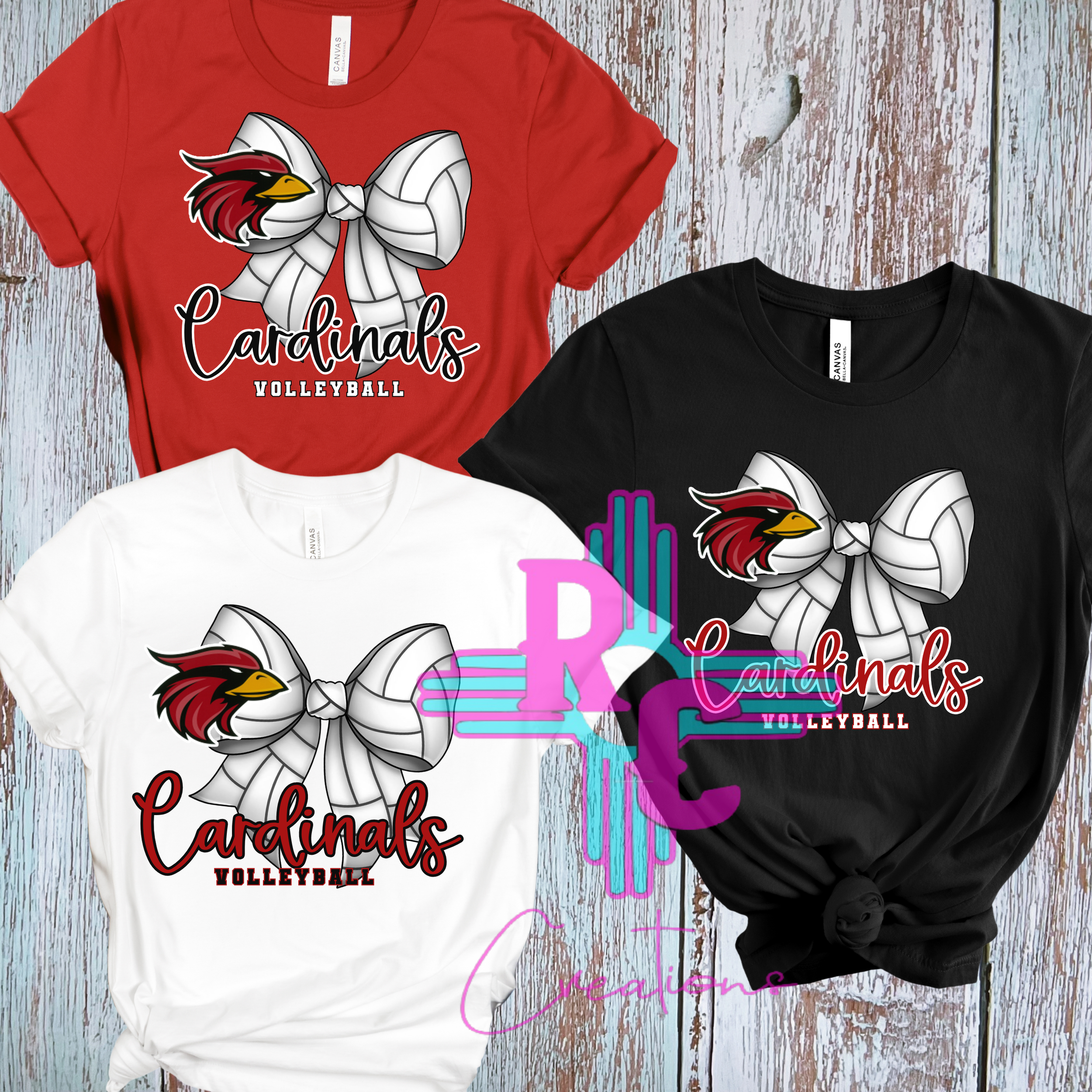 Cardinals Volleyball Bow