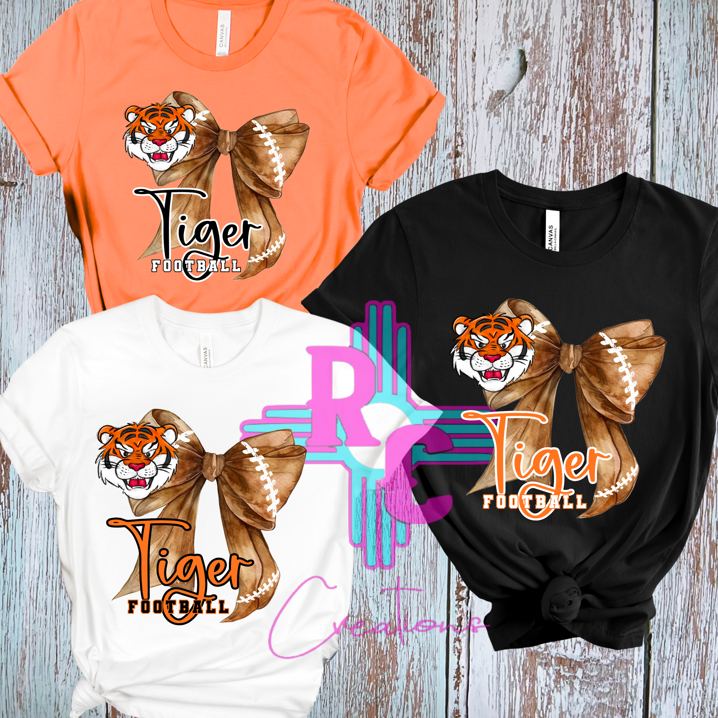 Tigers Football Bow