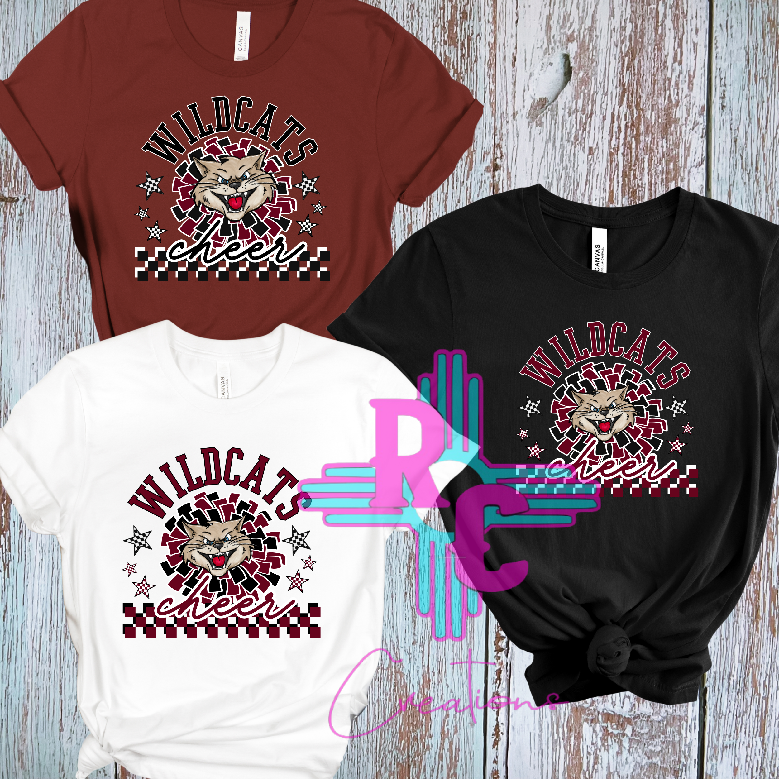 Tularosa Wildcats Cheer Checkered