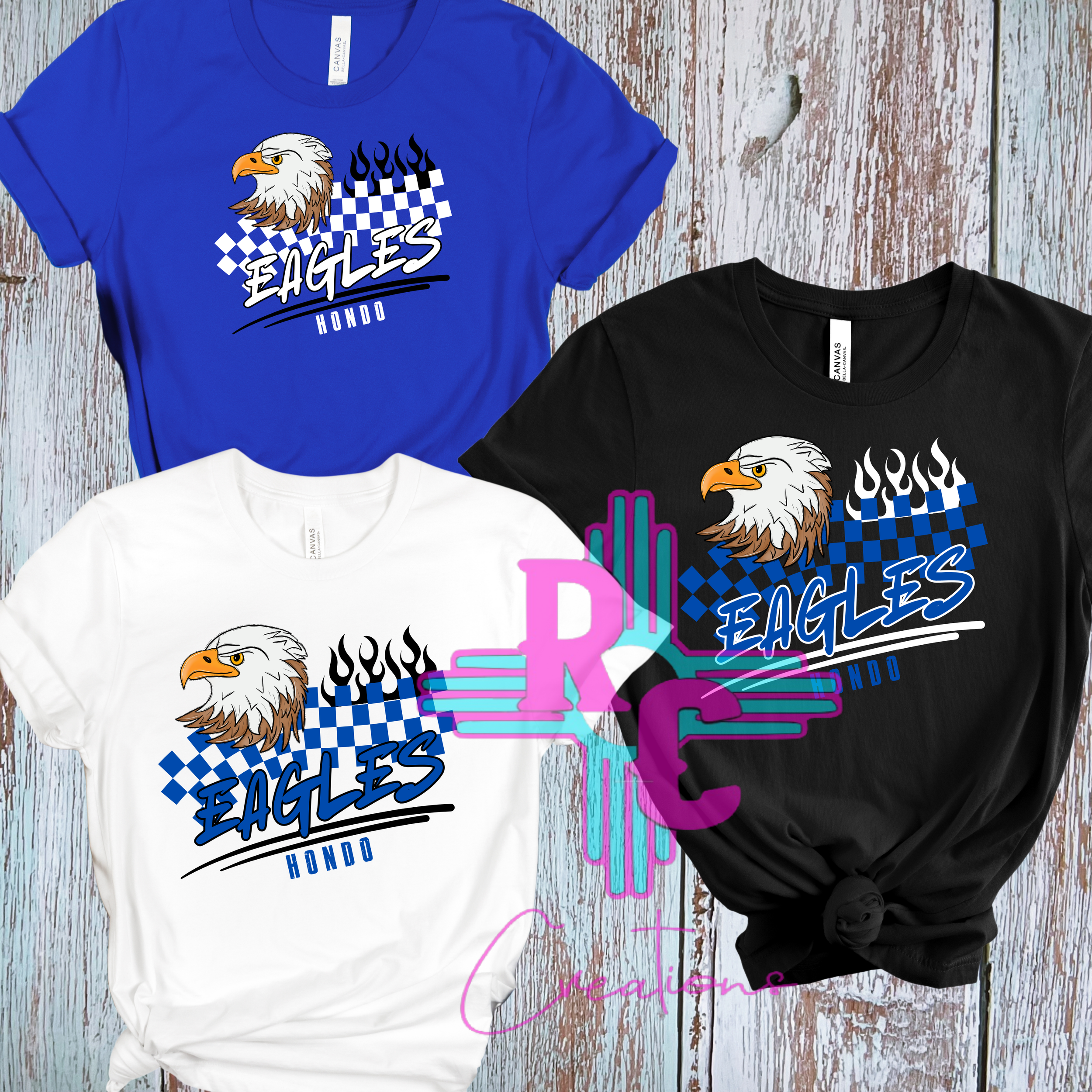 Hondo Eagles Checkered Flames