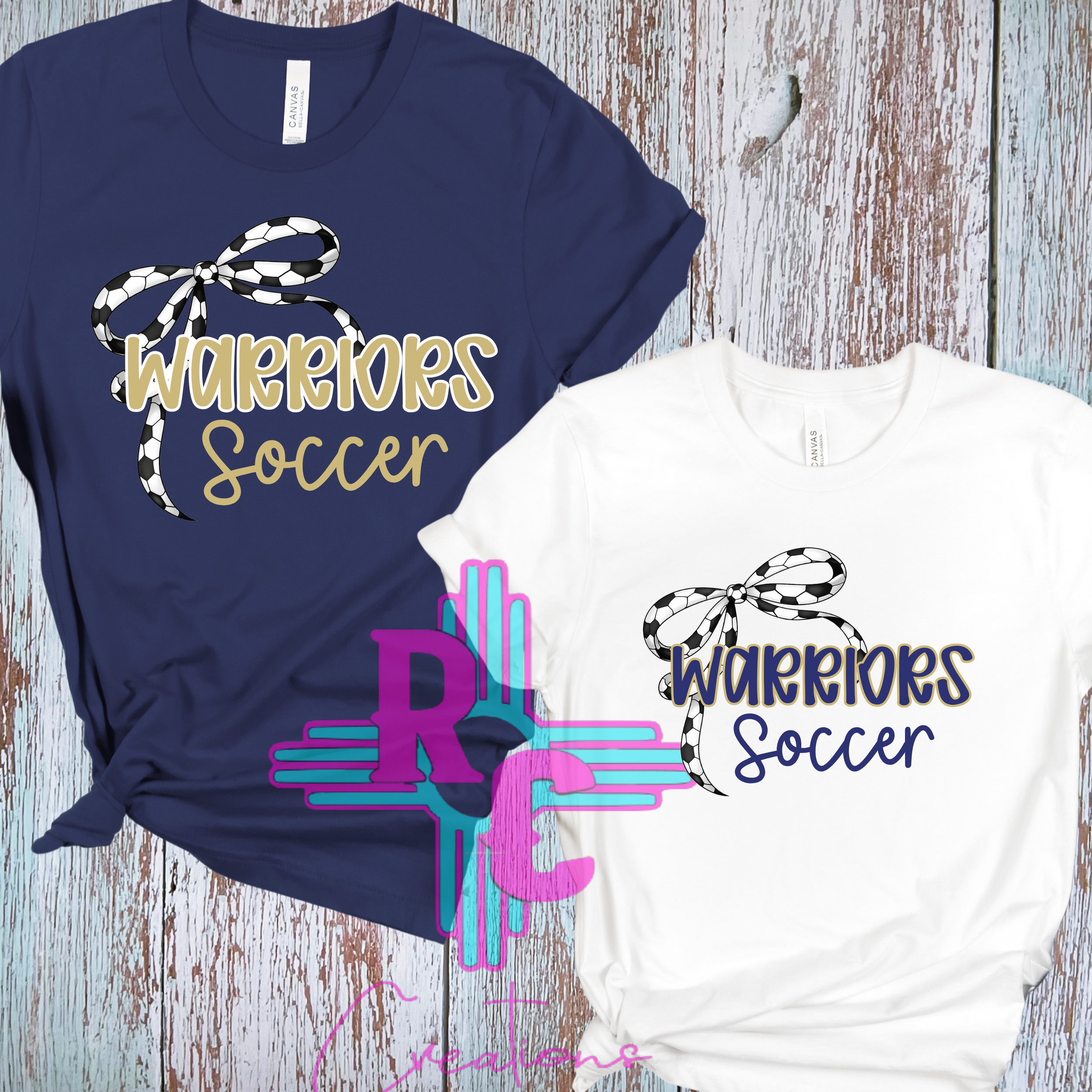 Ruidoso Warriors Soccer Coquette Bow