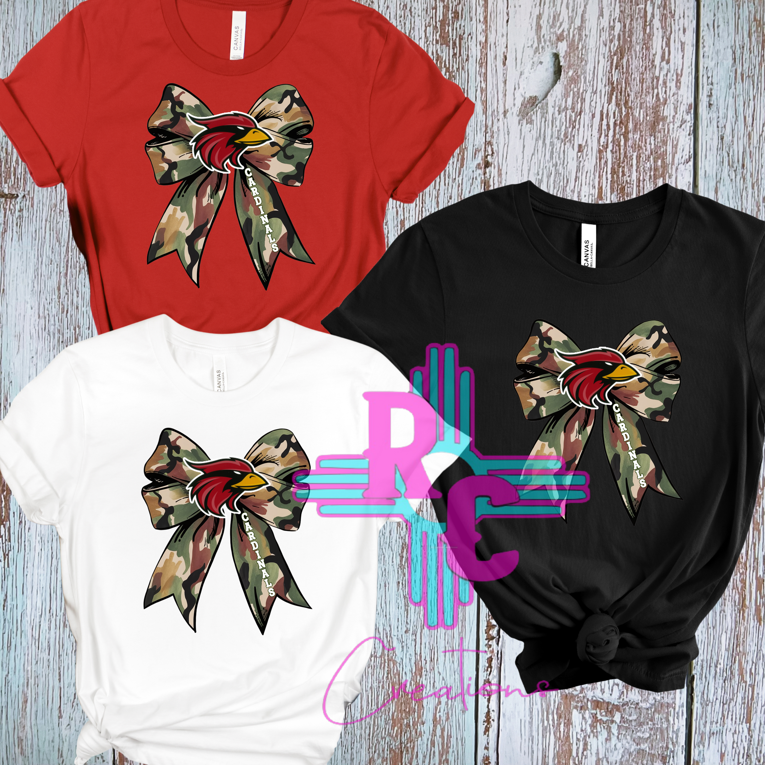 Corona Cardinals Camo Bow