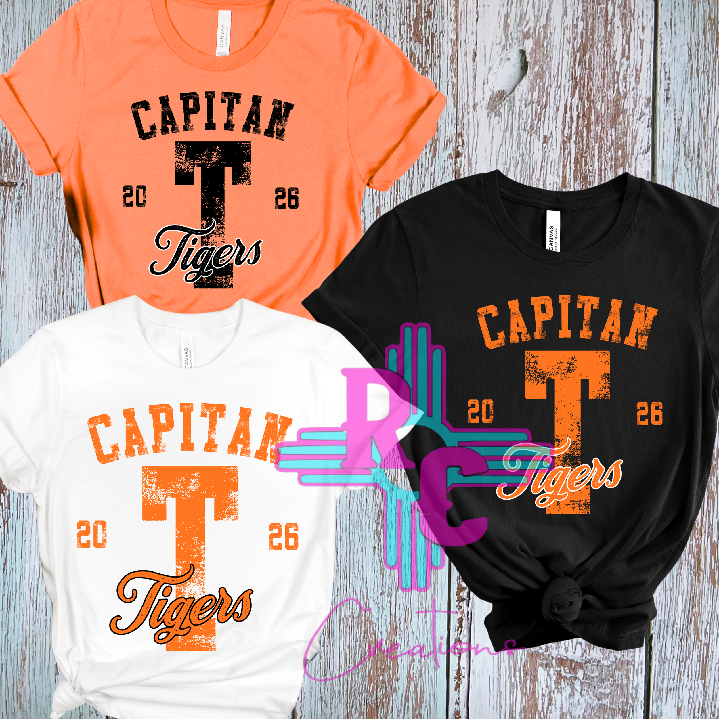 Capitan Tigers Distressed