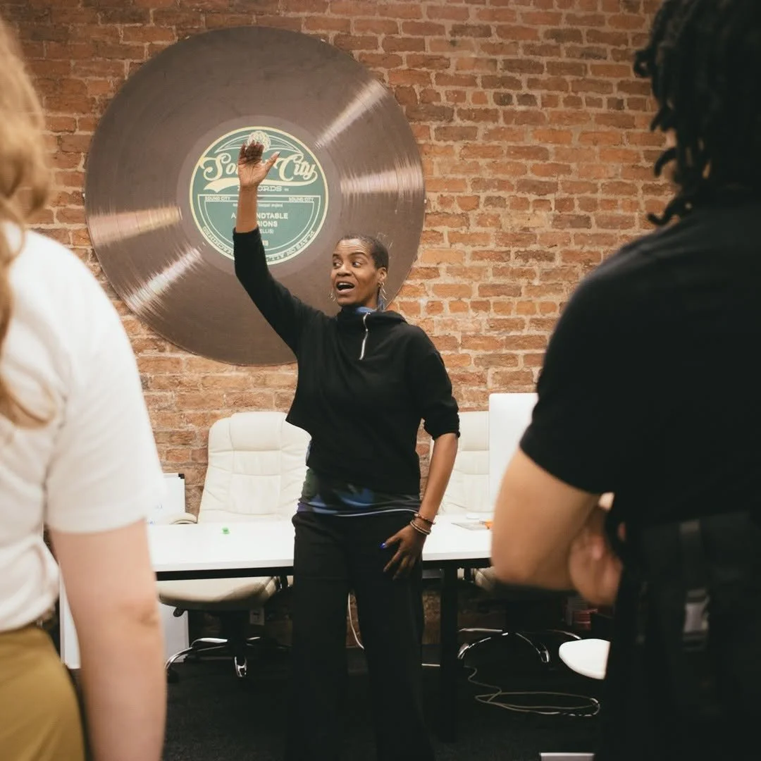 Rehearsal photo of singing workshop 