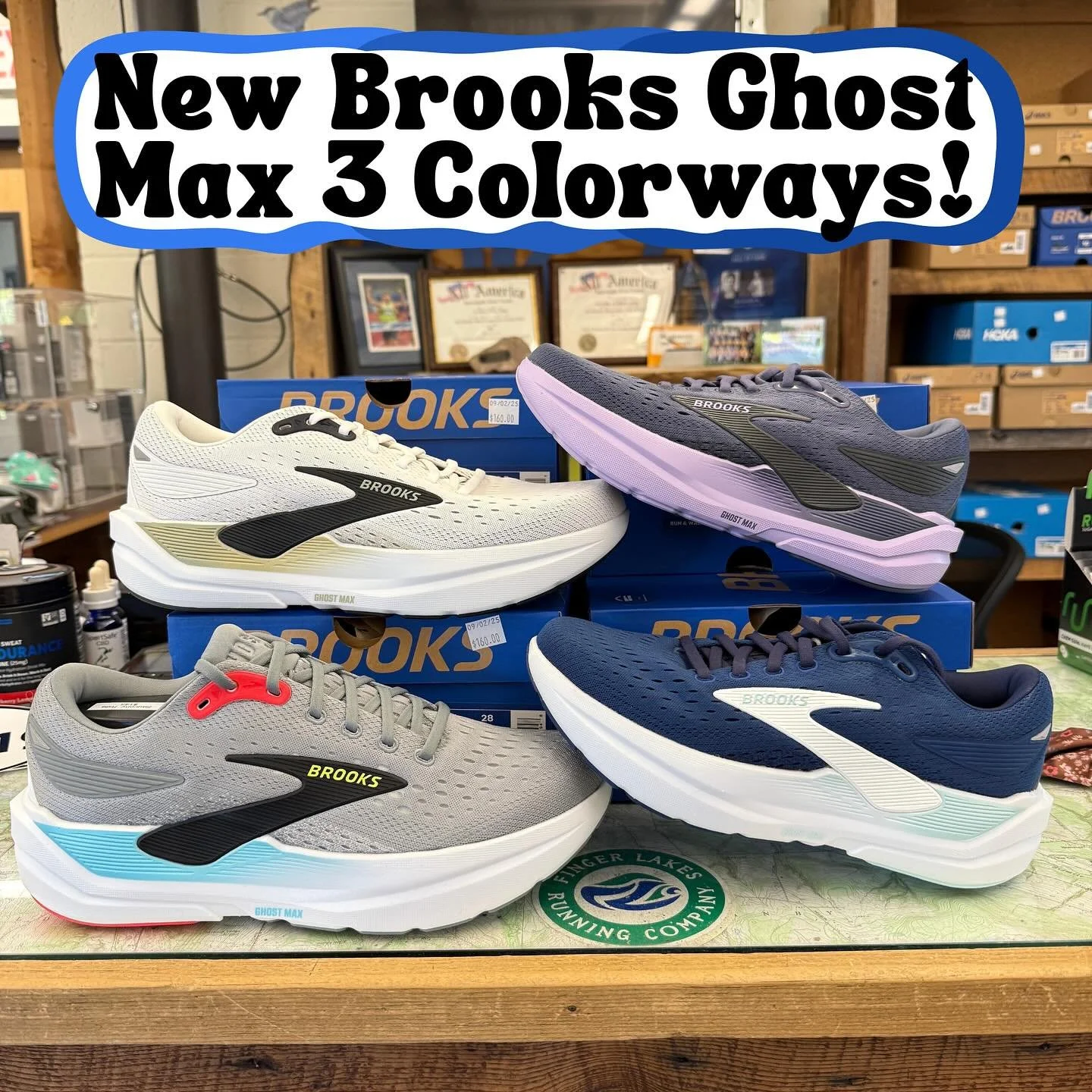 Some new colorways on the freshly released Ghost Max 3! We did so well with the women’s pairs that we almost sold out, so the full restock is definitely needed!
#brooksrunning #runhappy🏃‍♀️ #ghostmax3 #ithaca #ithacarunning #runlocal #sho