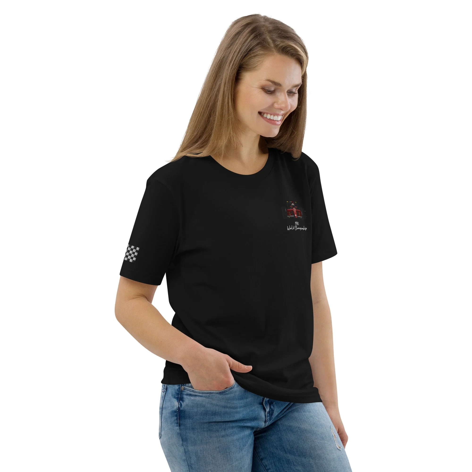 redcar-tshirt-blackclothing-F1-motorsport-embroidered