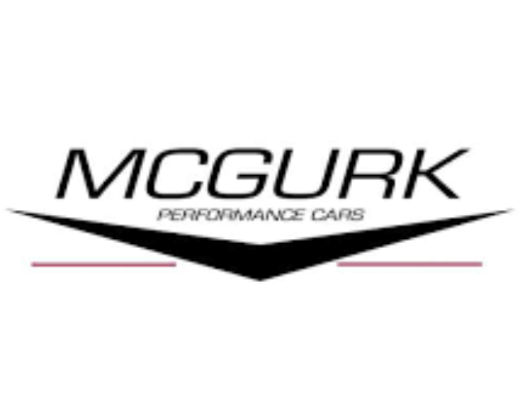 McGurk Performance Cars logo with stylized black and red design elements.