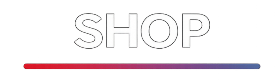 Graphic with the word 'SHOP' above a horizontal loading bar that is partially filled, with a colorful gradient background.