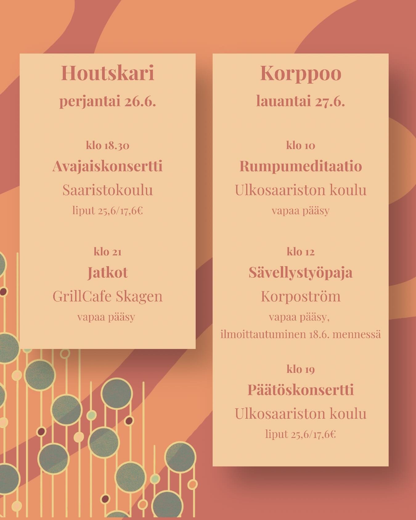 T&auml;lt&auml; n&auml;ytt&auml;&auml; Aavan kes&auml; 2026! Huomasitko muuten, ett&auml; perinteisten Skagen-jatkojen esiintyj&auml;&auml; ei ole viel&auml; julkaistu? 👀 Heitt&auml;k&auml;&auml; arvauksia, ensi viikolla selvi&auml;&auml;, osuuko jo