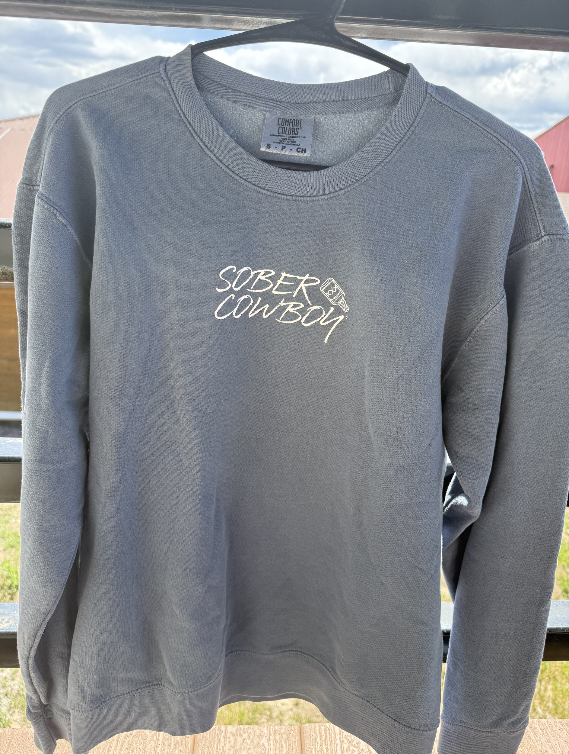 JESUS LOVES COWBOYS // Denim Comfort Colors Sweatshirt