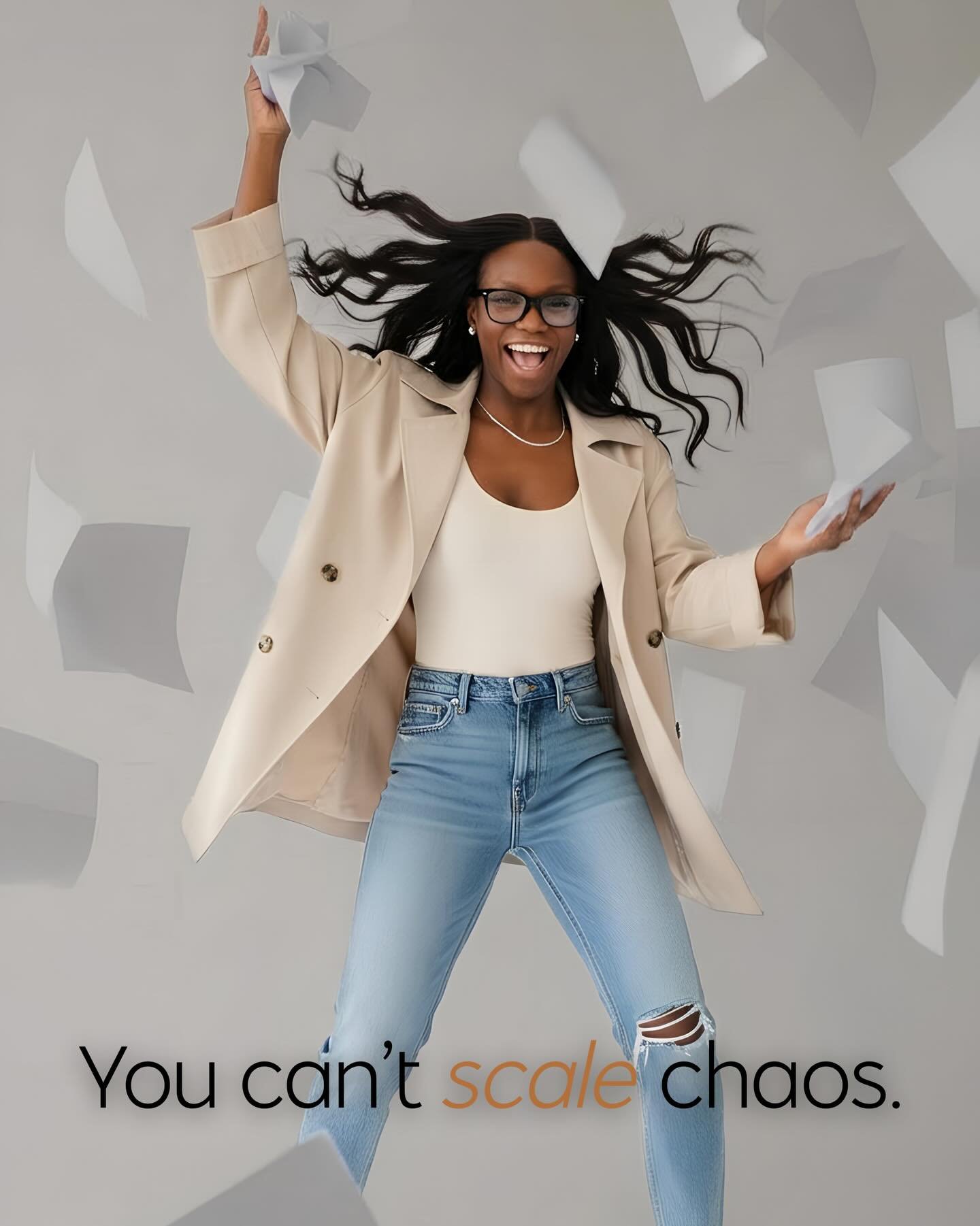 You can&rsquo;t scale chaos.

More clients won&rsquo;t fix a messy workflow.
More revenue won&rsquo;t clarify unclear processes.
And more effort won&rsquo;t magically create systems.

When growth happens without structure, everything feels heavier:
&