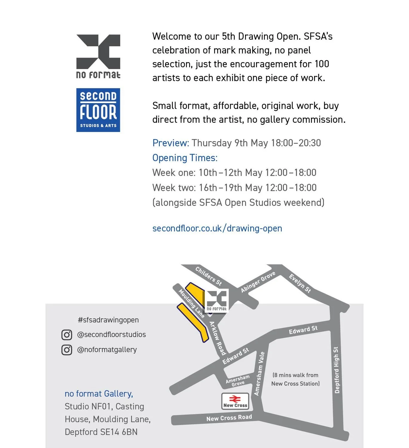 Flyer with map for SFSA Drawing Open 2024