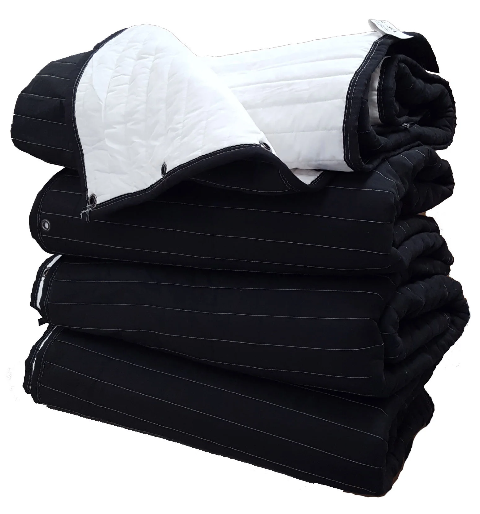 VB70-G Sound Blankets Producers Choice White-Black (80″ H x 80″ W) WITH GROMMETS
 - AVAILABLE AS AN ADD-ON - $20 each (4 total) flat fee