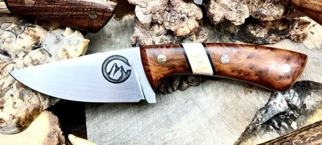 custom knife with ancient mammoth molar