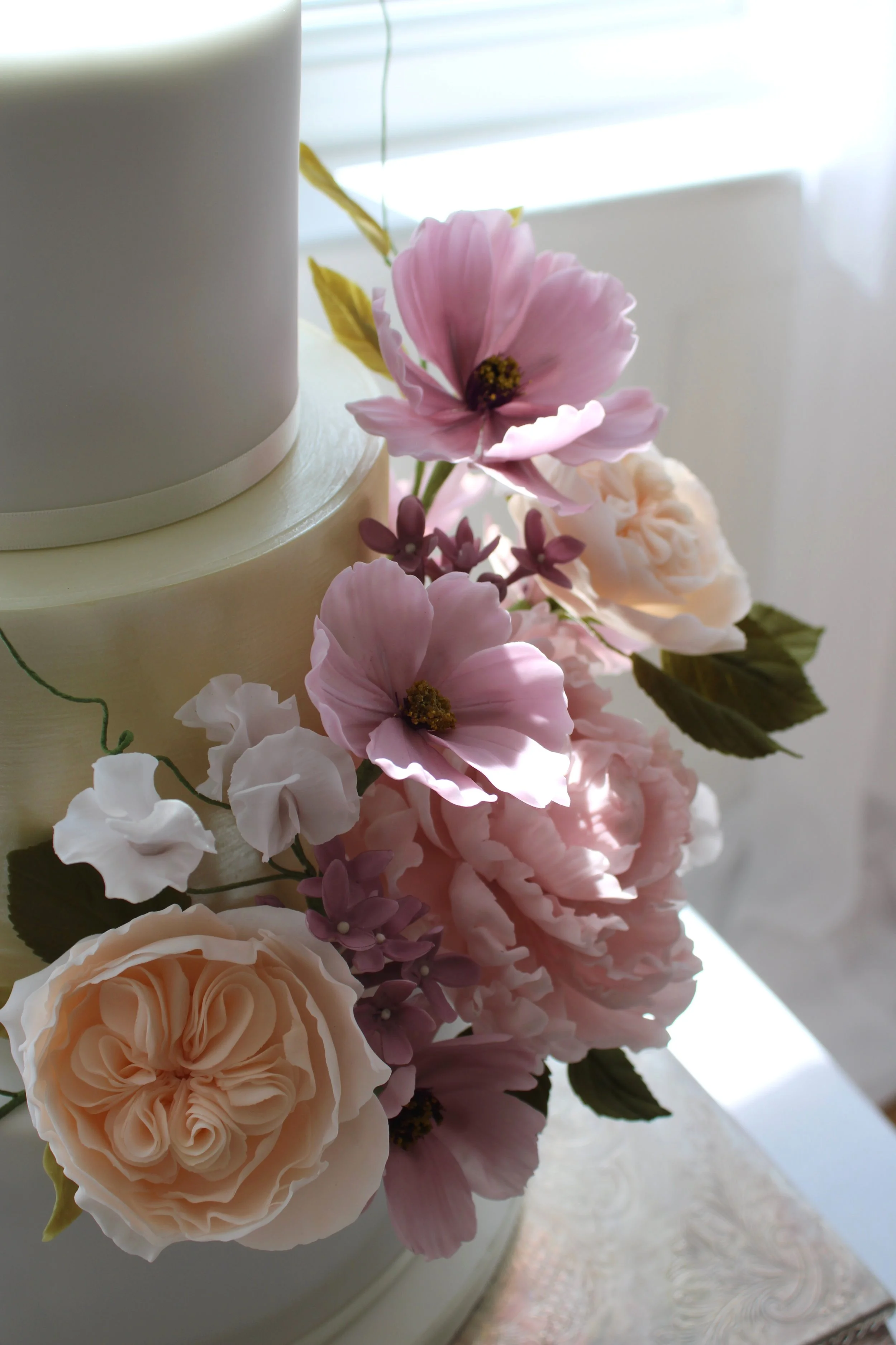 Silk Dupion & Edible Sugar Flowers