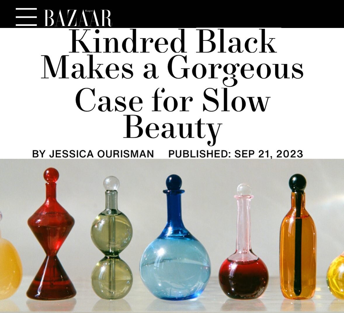 Slow beauty is a conscious and mindful approach first coined by the lovely founder of @sparitualist. The like-minded luxury slow beauty brand @kindredblack launched their refill program today, ensuring that their one-of-a-kind, hand blown glass vesse