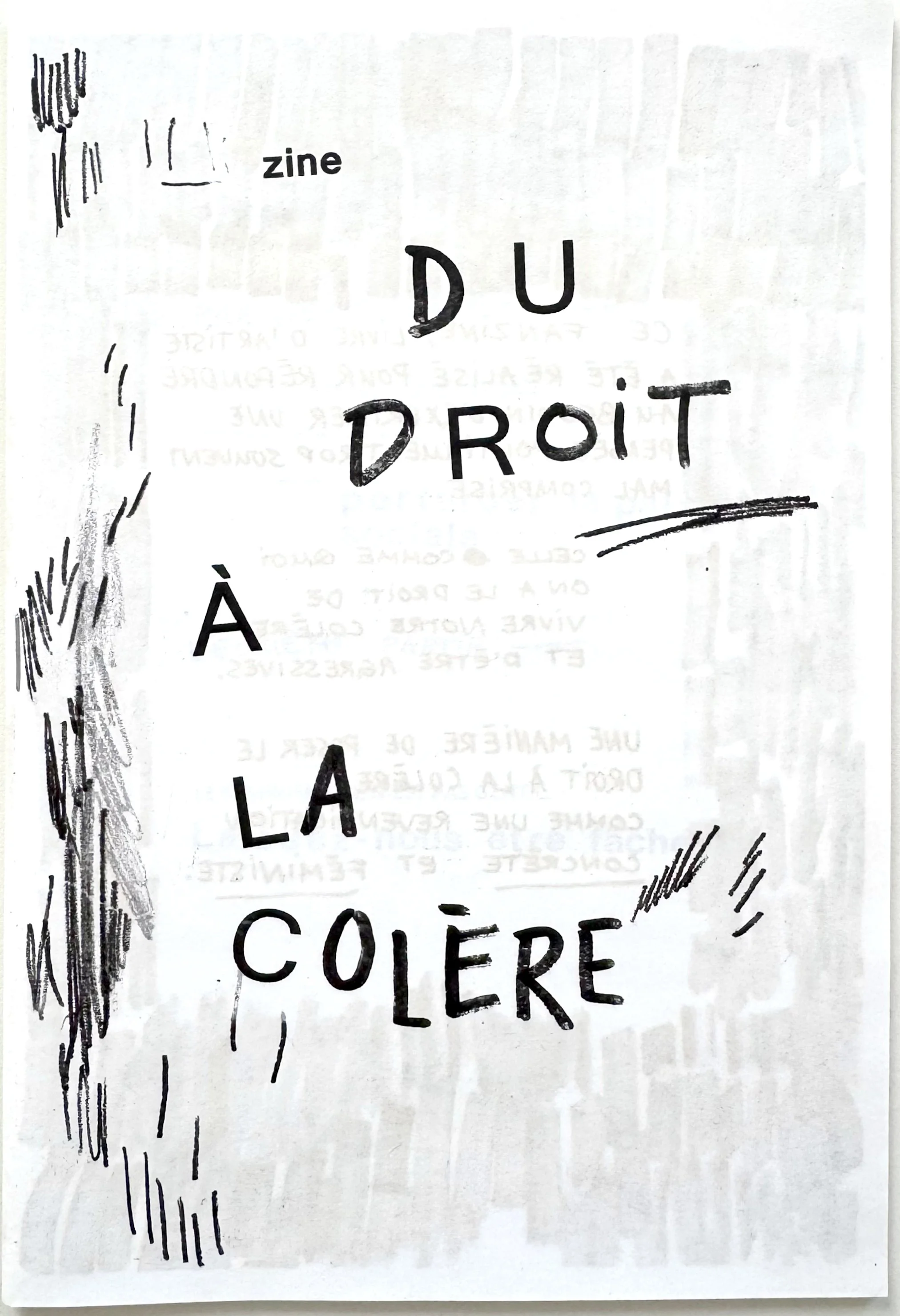 Zine du droit à la colère, 2015