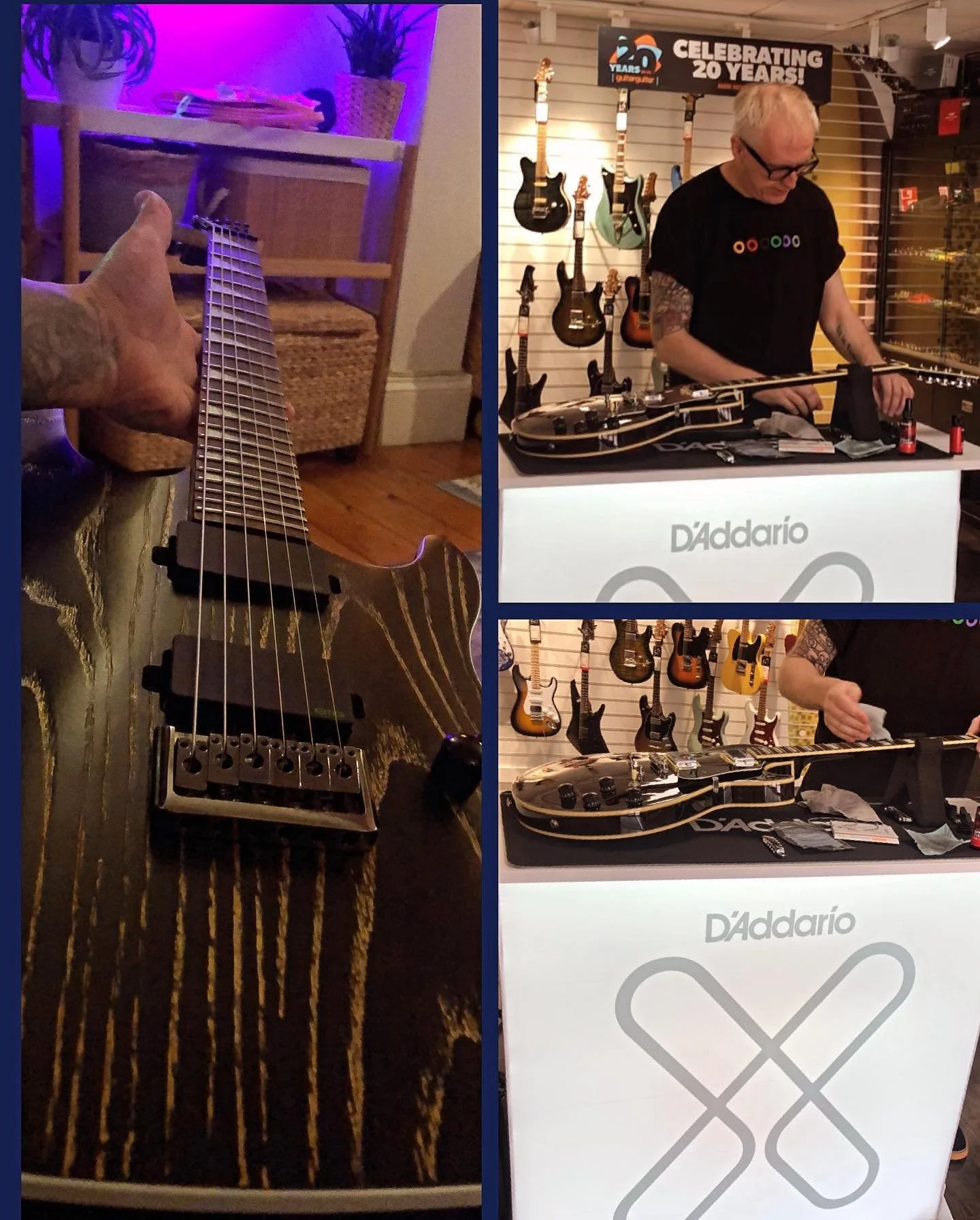 Thanks 🙏 a lot to D&rsquo;Addario and Guitar Guitar Camden team for their time and attention! Mission completed! Our two guitars are officially re-string by D&rsquo;Addario! The strings are awesome, the package and the quality of the strings is stun