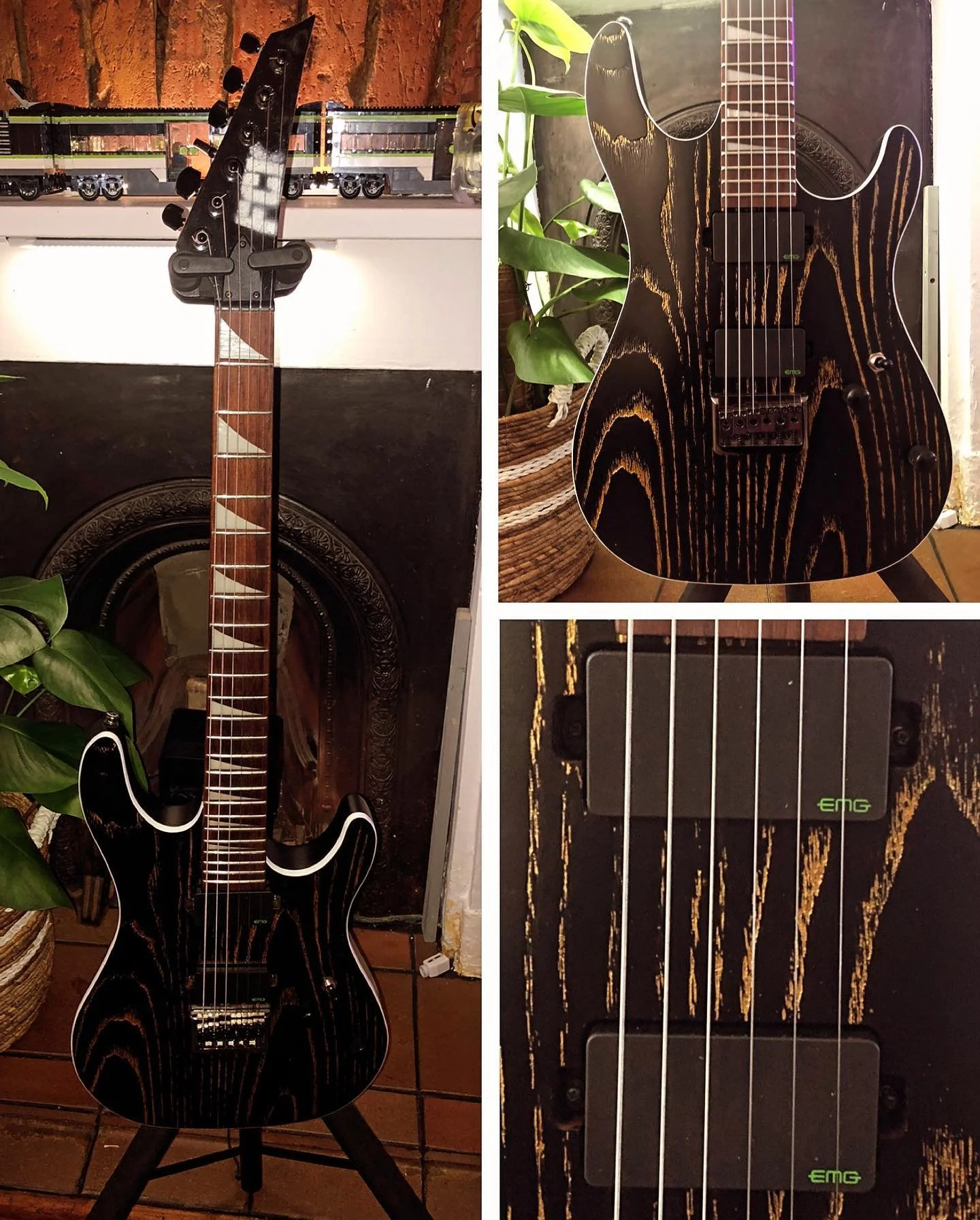 Finally the customisation for our metal and rock guitar is finished, I replaced the original solder EMG Super 77 pickups and replaced by the Kirk Hammet Bonebreakers with solderless electr&oacute;nics made in 🇺🇸 If you want to know if worth the cha