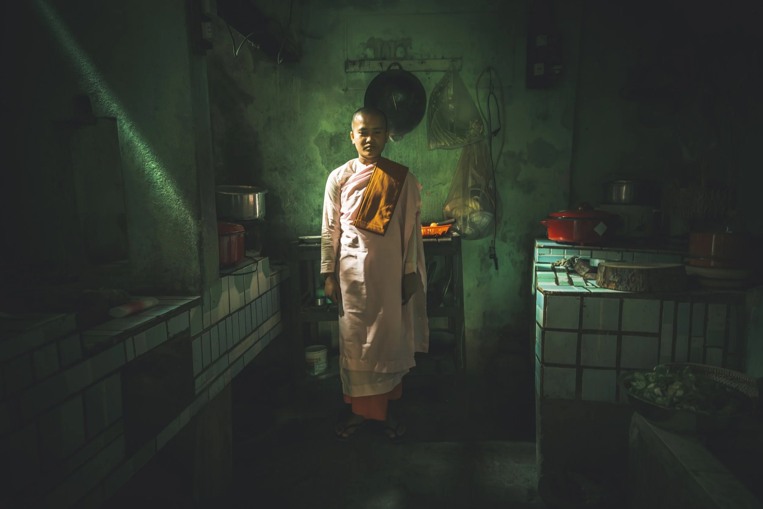 Lucas Dragone / Belgium / Portrait Of A Nun In A Monastery in Myanmar