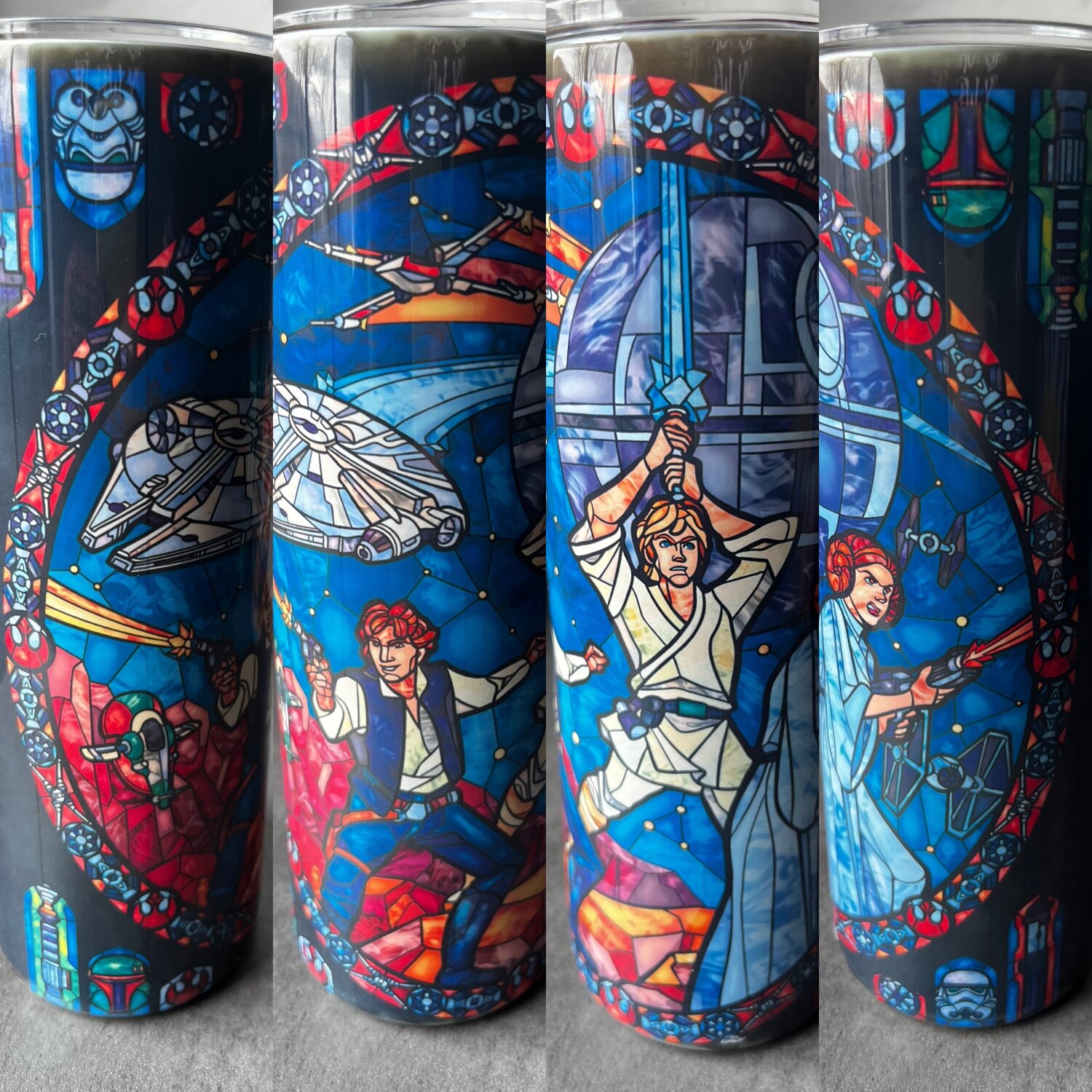 Stained glass Star Wars 20oz tumbler — Bearded Lady Co