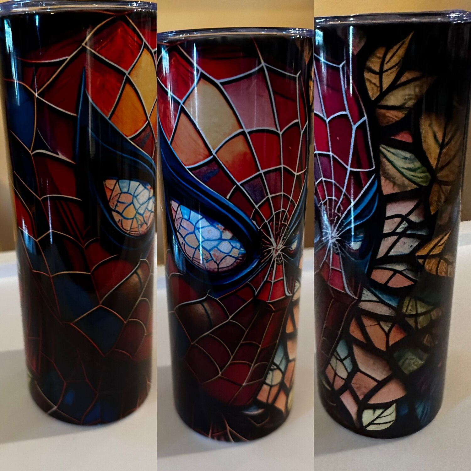 Stained Glass Spider-Man Tumbler — Bearded Lady Co